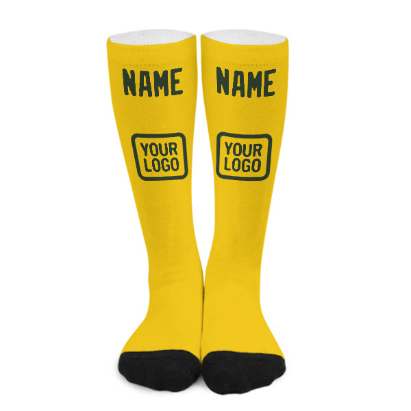 Custom Gold Dark Green Knee-High Sock