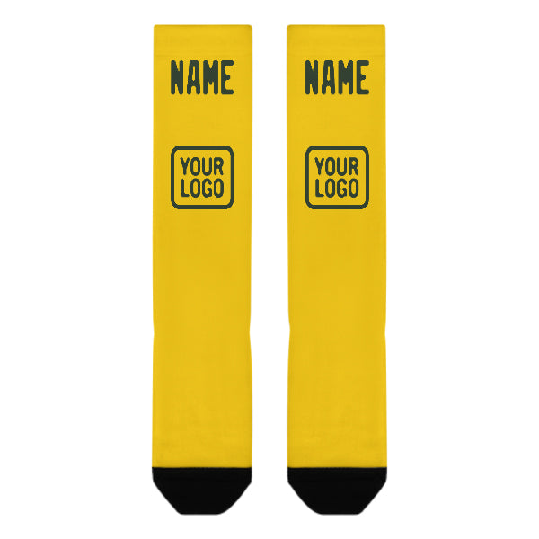 Custom Gold Dark Green Knee-High Sock