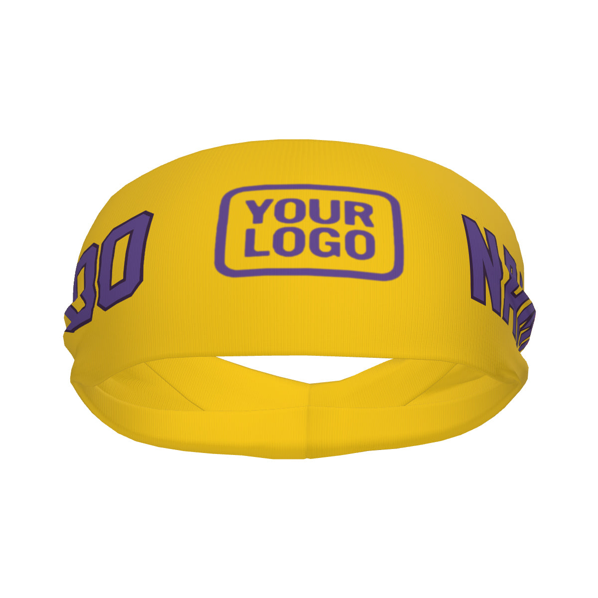 Custom Gold Light Purple Sports headband