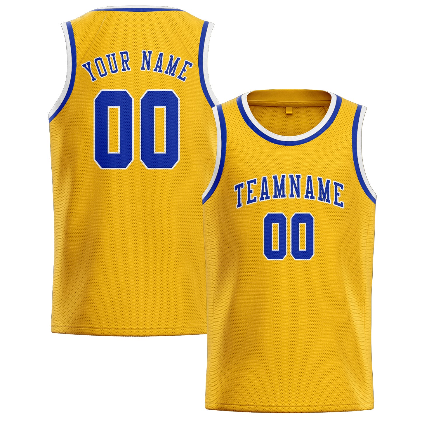 Custom Gold Sky Blue Basketball Jersey