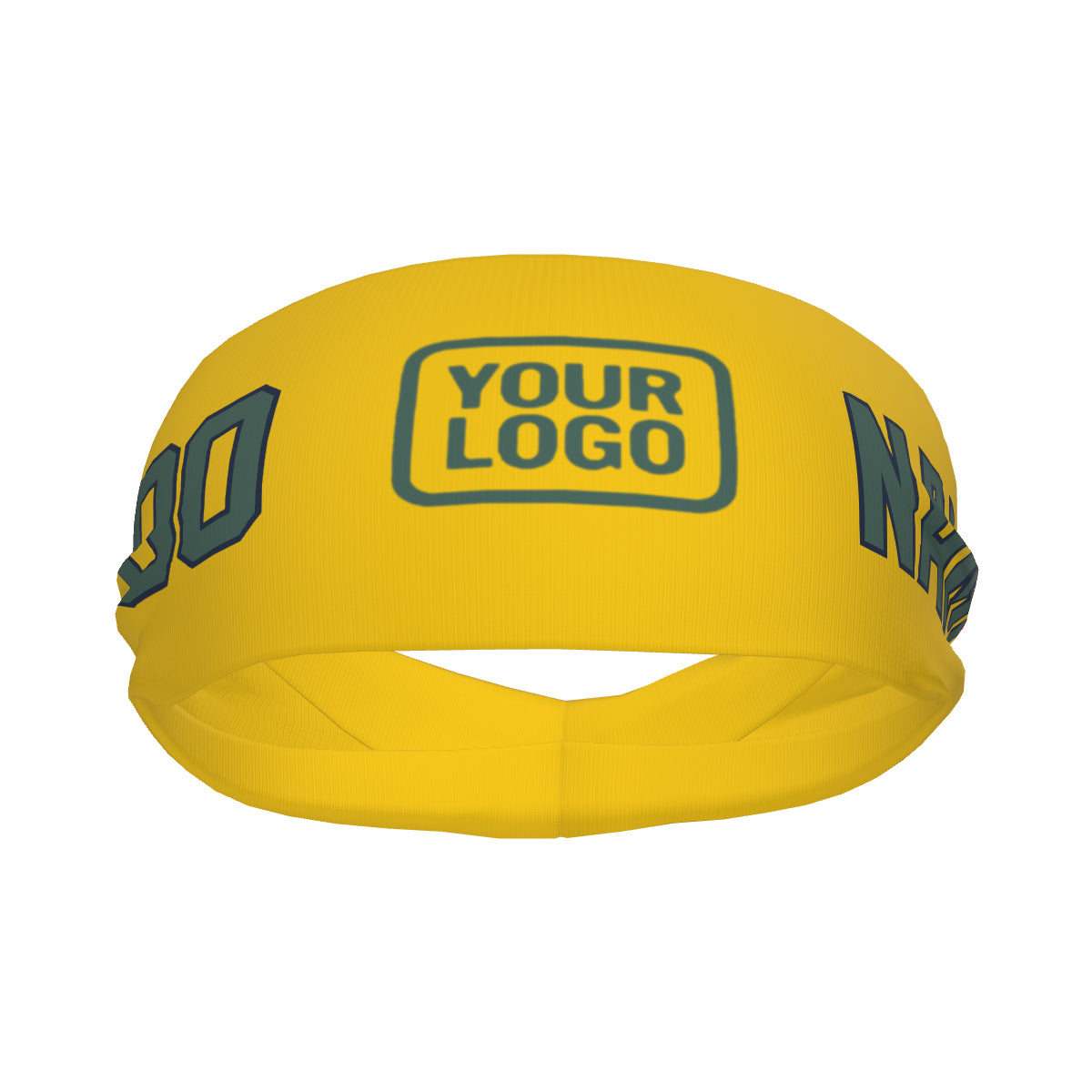 Custom Gold Blue Green Sports headband