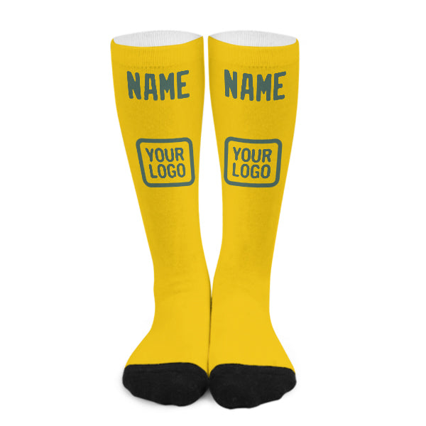 Custom Gold Blue Green Knee-High Sock