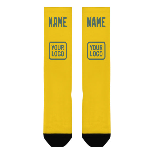 Custom Gold Blue Green Knee-High Sock