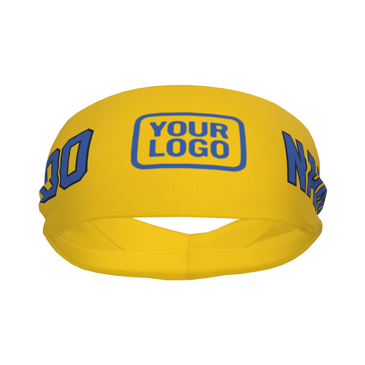 Custom Gold Sky Blue Sports headband