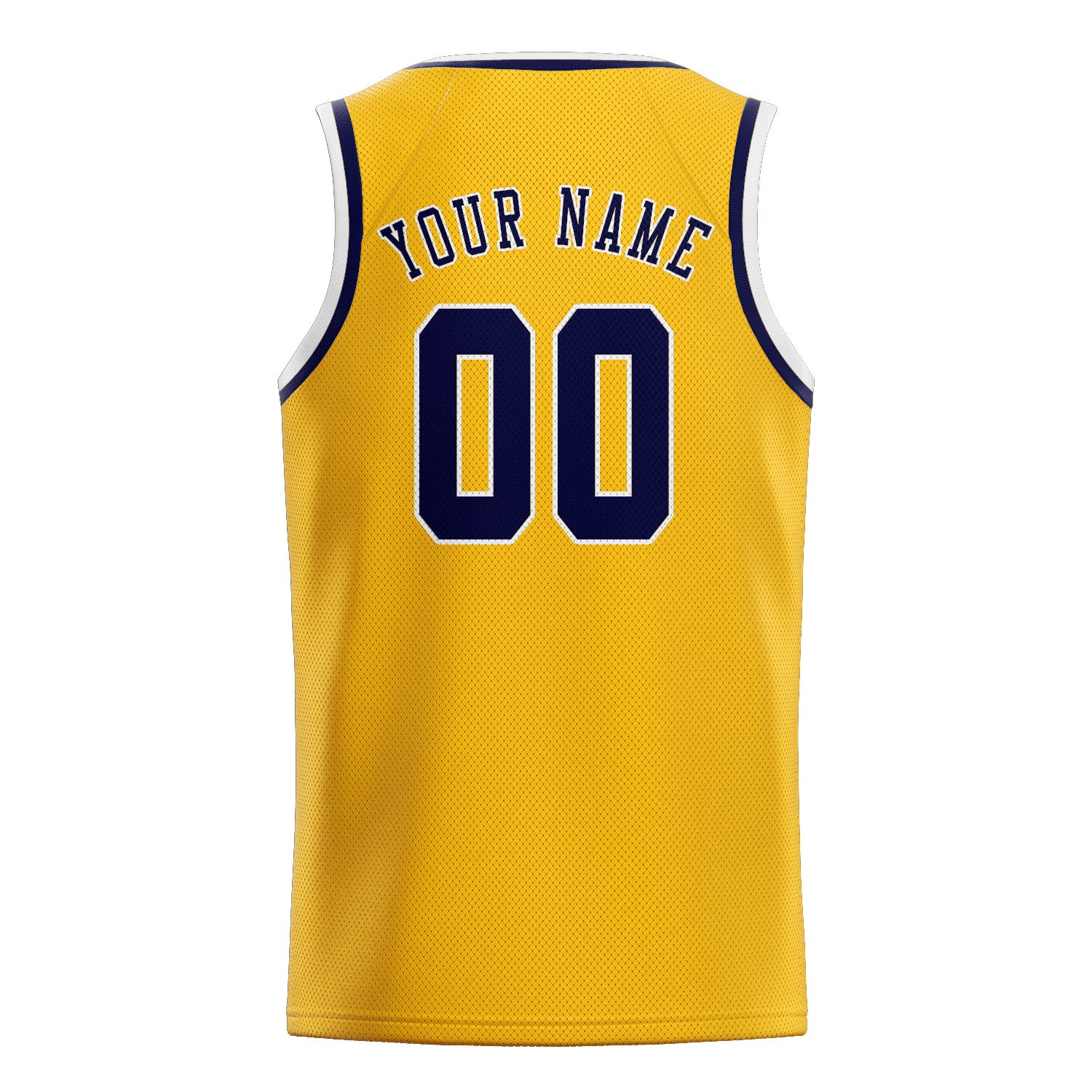 Custom Gold Navy Basketball Jersey