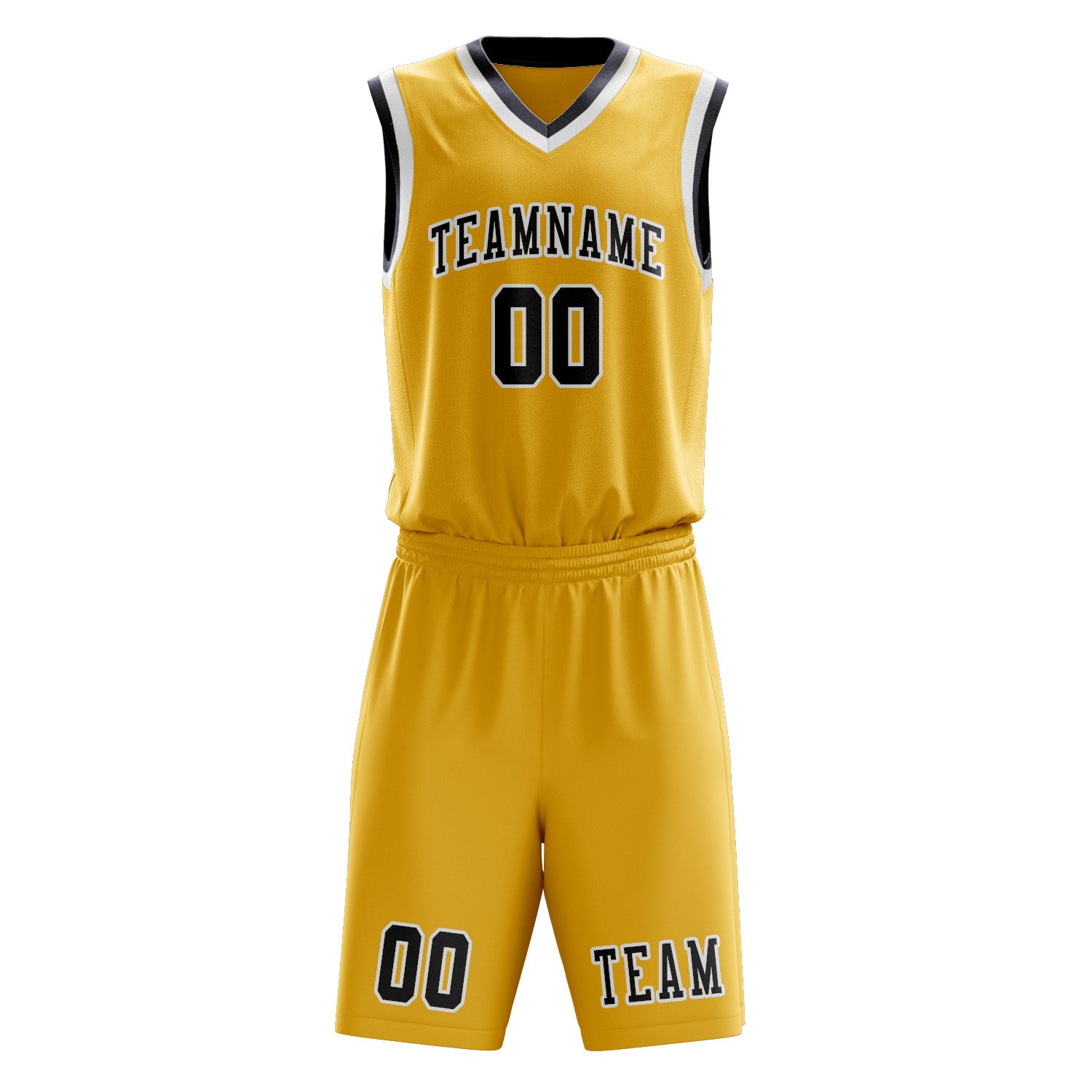 Custom Gold Navy Basketball Set