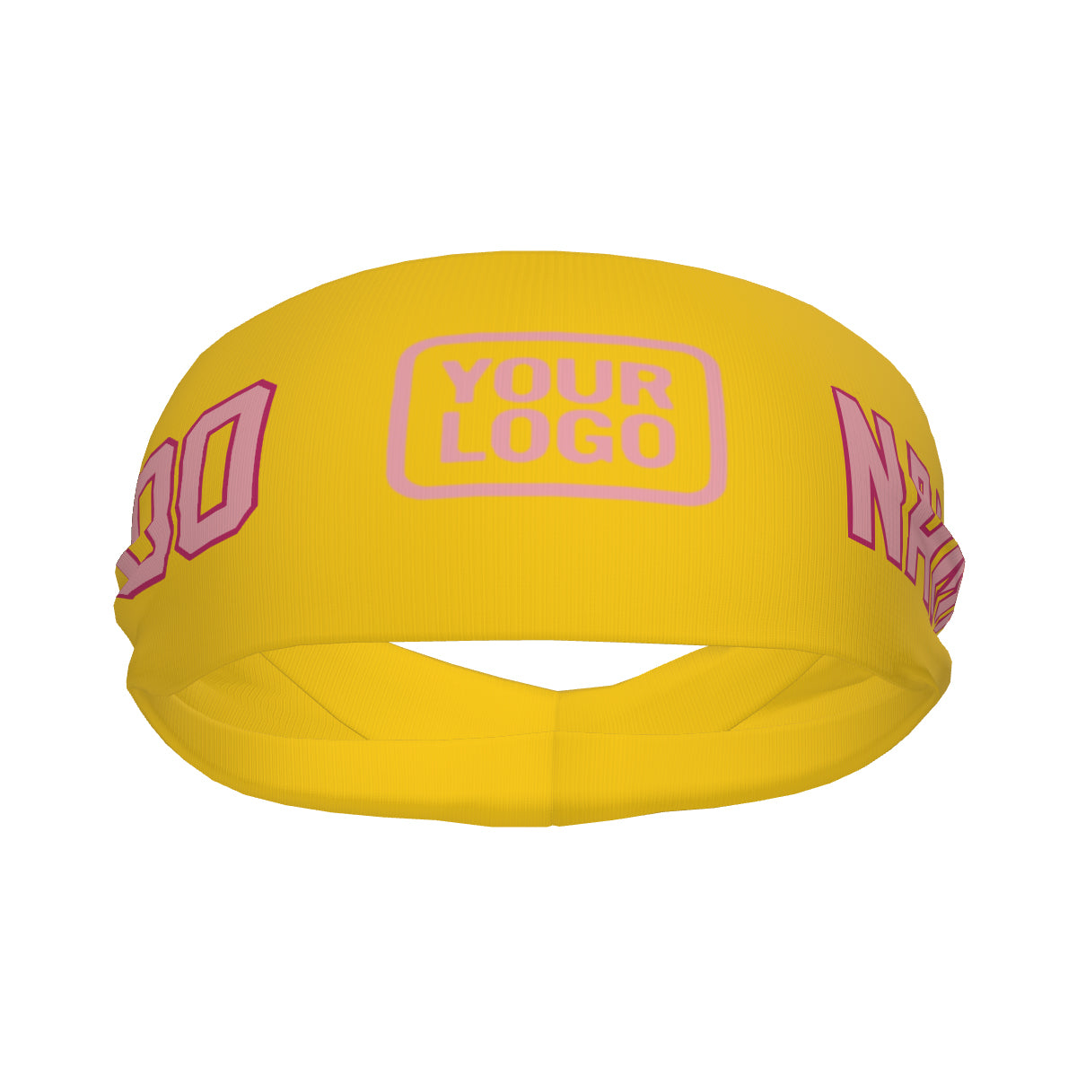 Custom Gold Light Pink Sports headband