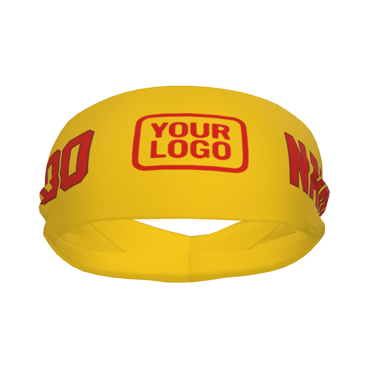 Custom Gold Orange Red Sports headband