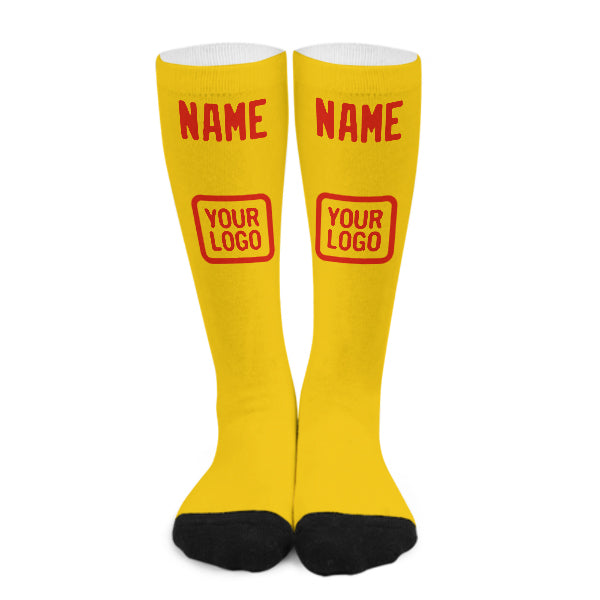 Custom Gold Orange Red Knee-High Sock