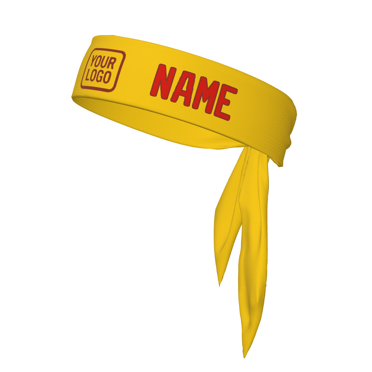 Custom Gold Orange Red Headband