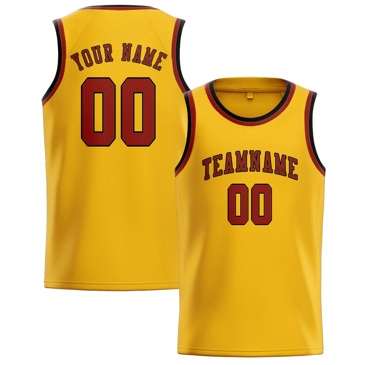 Custom Gold Coral Red Basketball Jersey