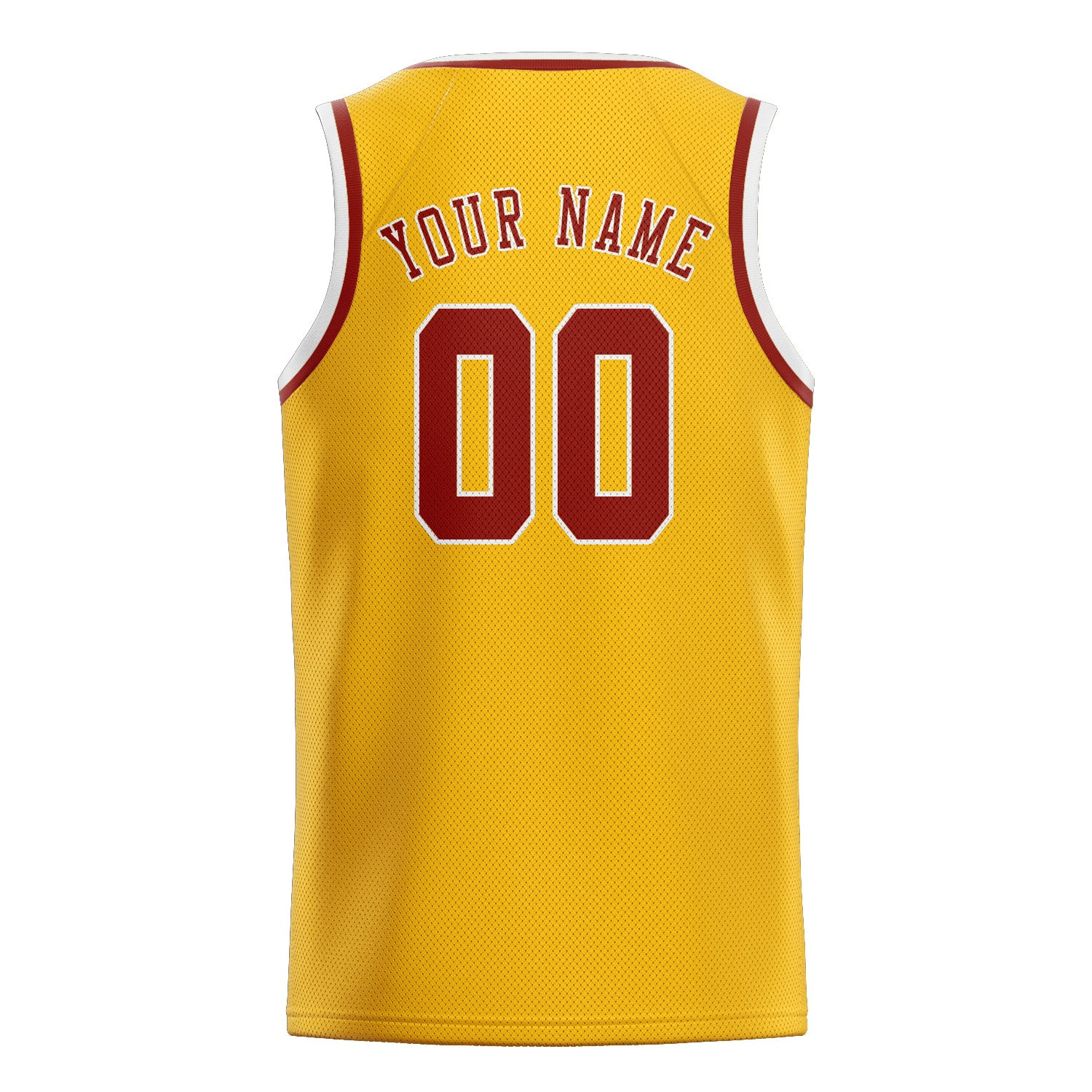 Custom Gold Coral Red Basketball Jersey