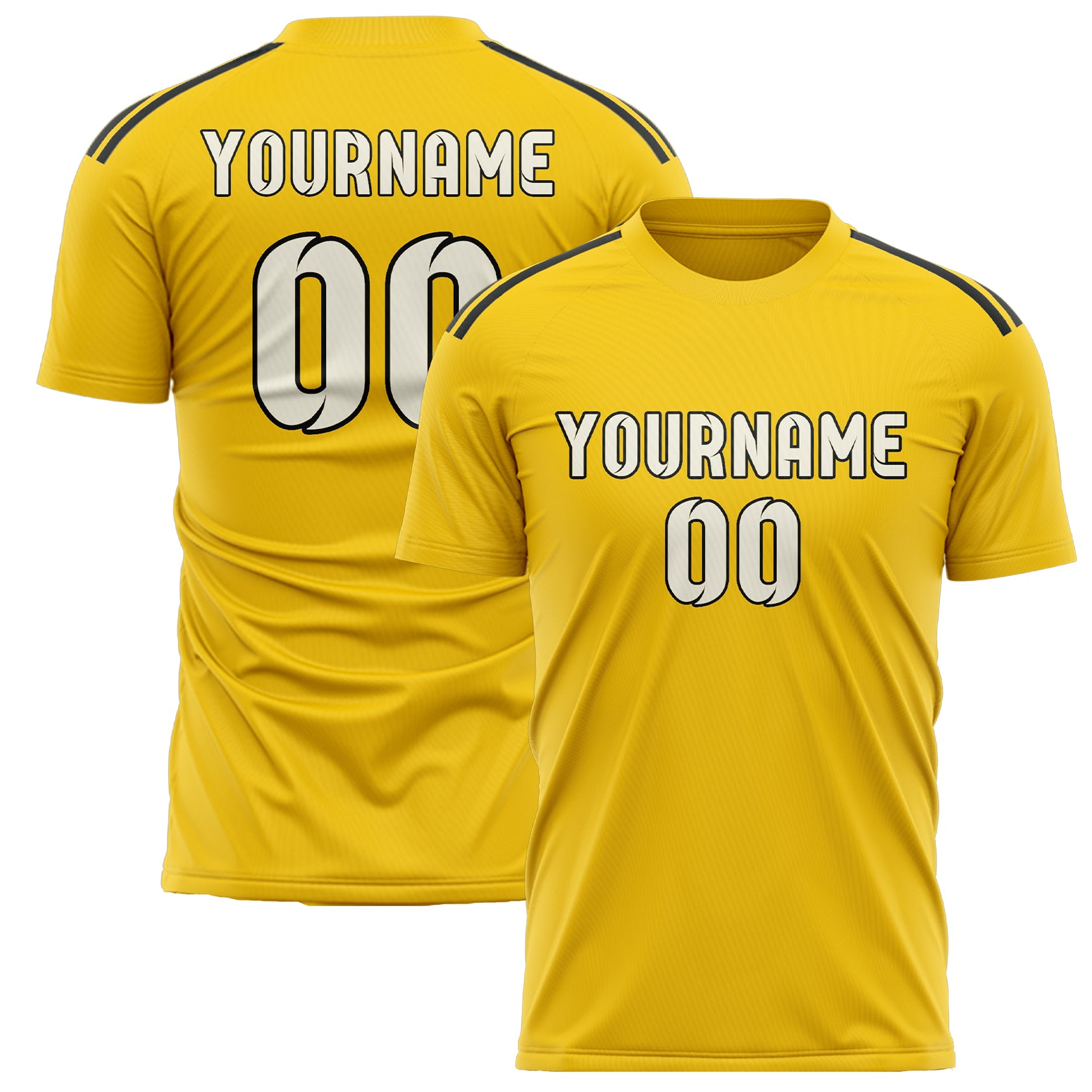 Custom Gold Cream Soccer Jersey