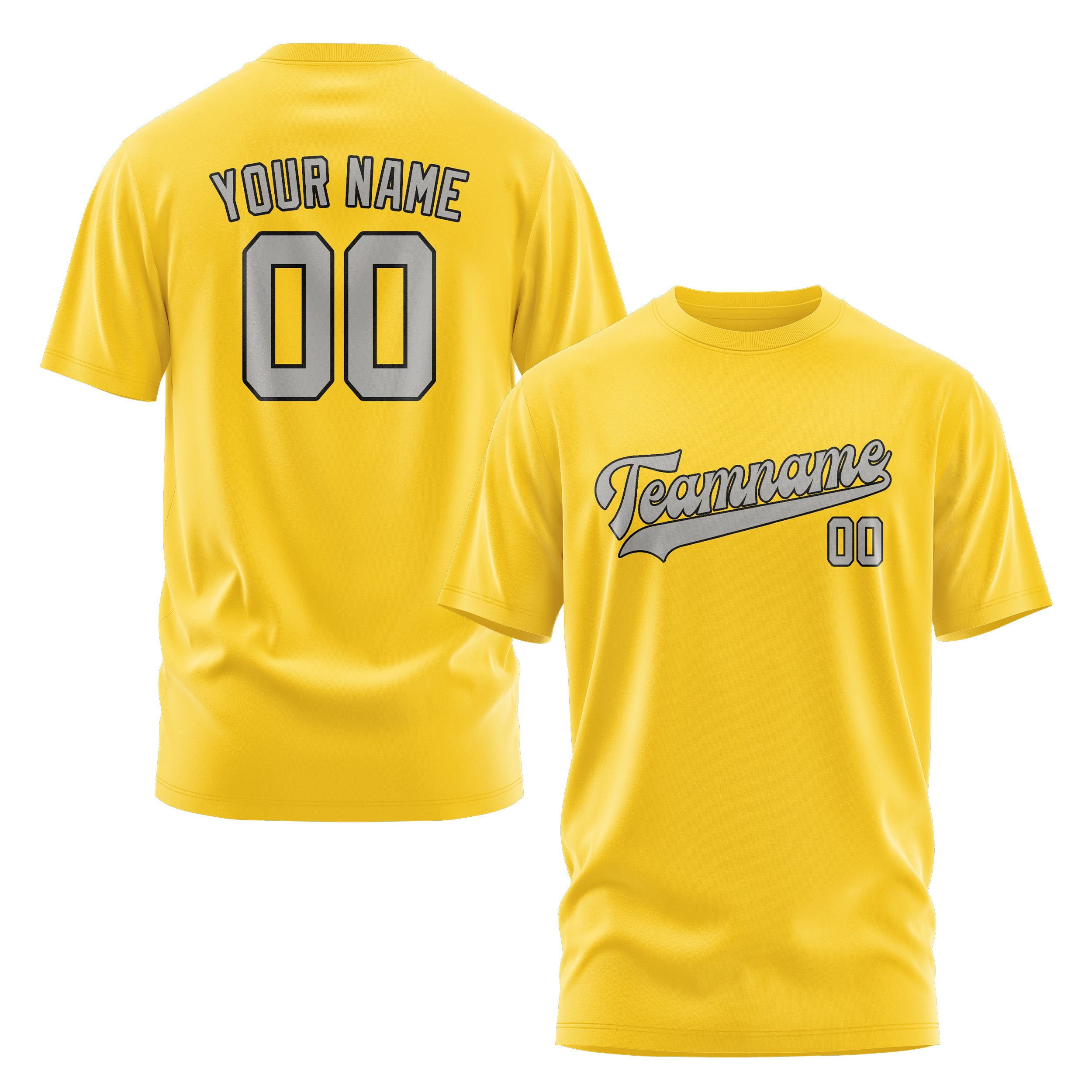 Custom Gold Gray T-Shirt