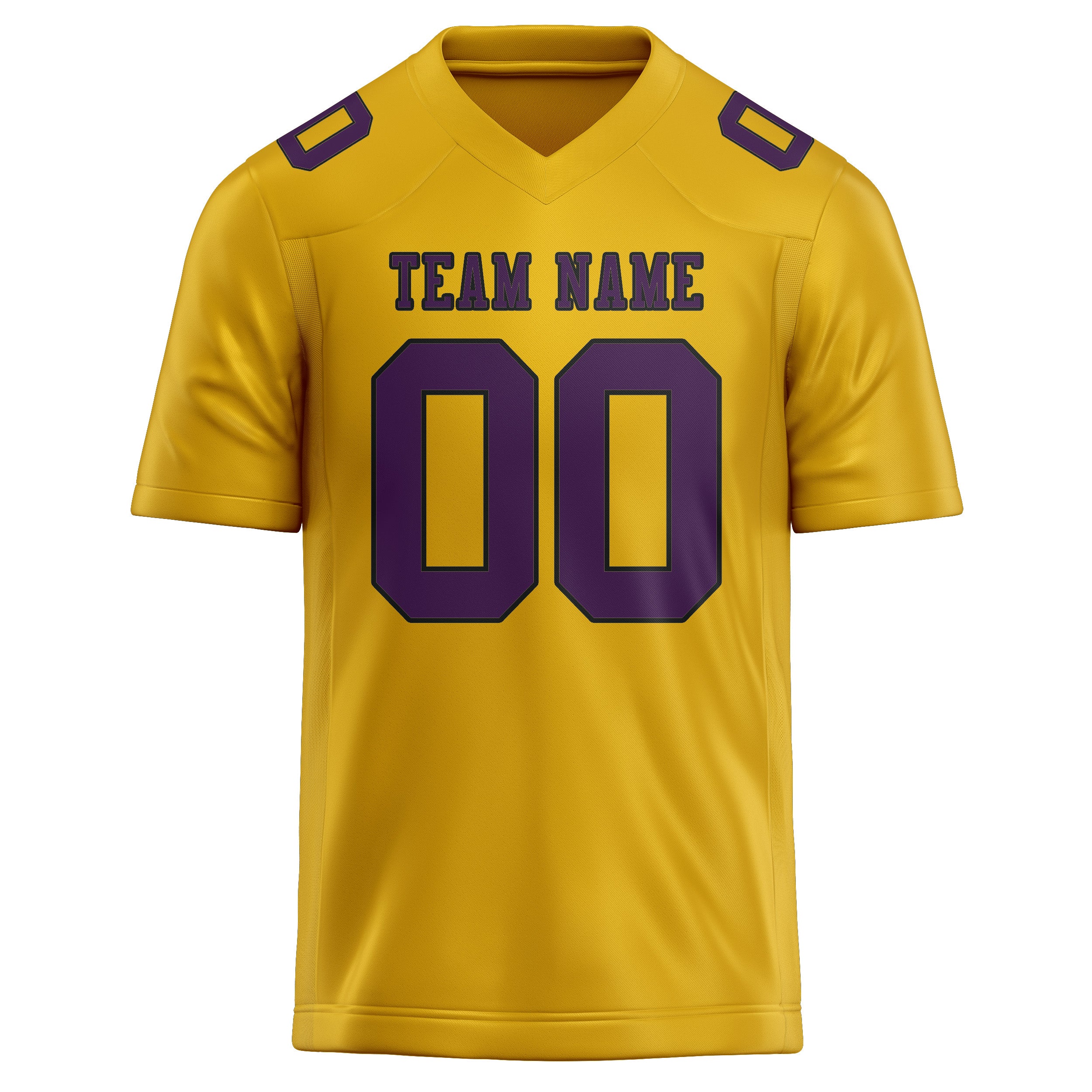 Custom Gold Purple Football Jersey
