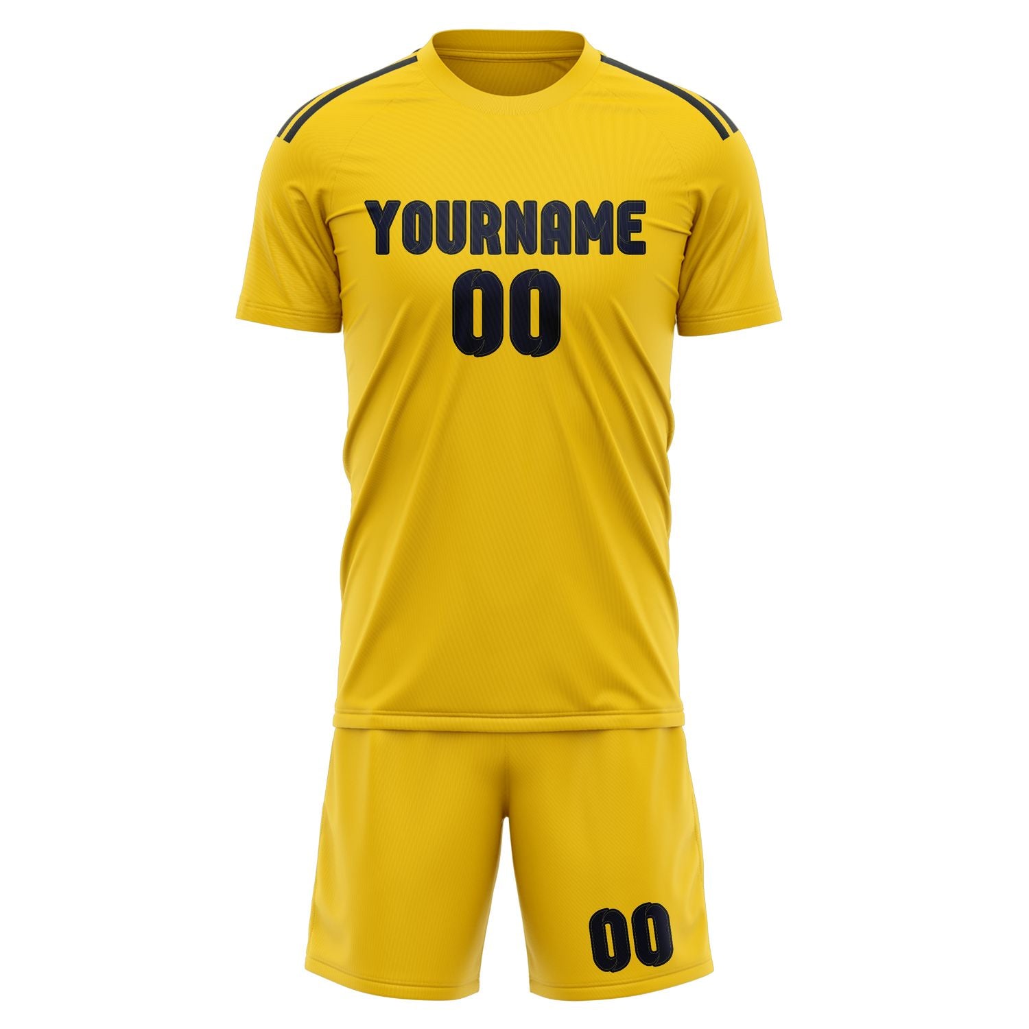 Custom Gold Navy Soccer Set