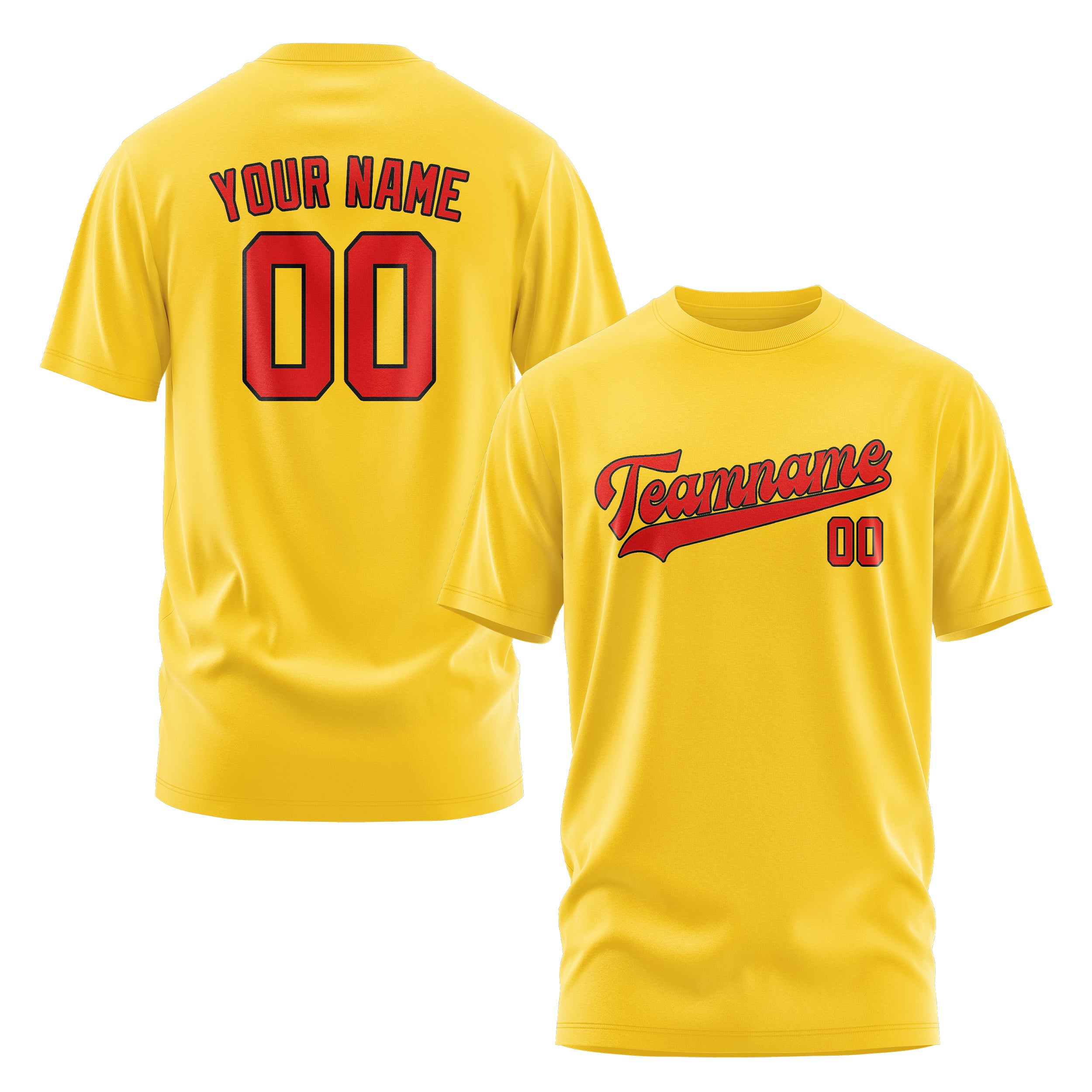 Custom Gold Orange Red T-Shirt