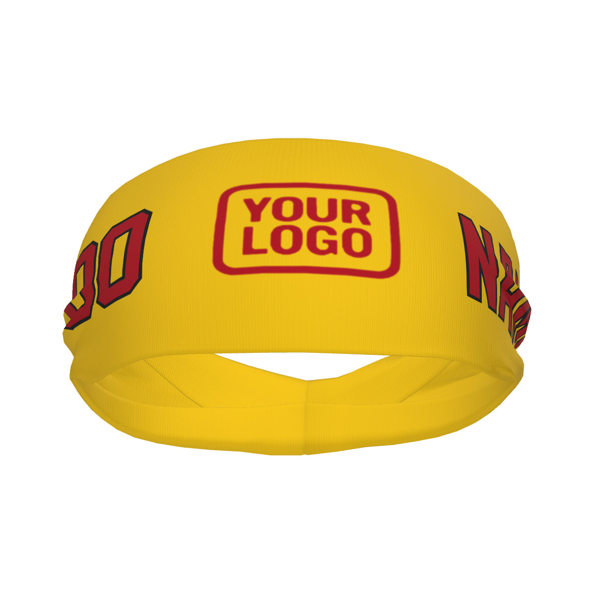 Custom Gold Red Sports headband