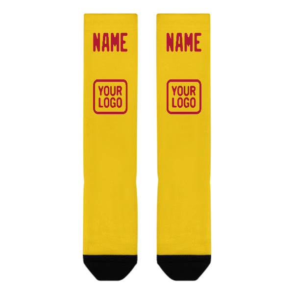 Custom Gold Red Knee-High Sock