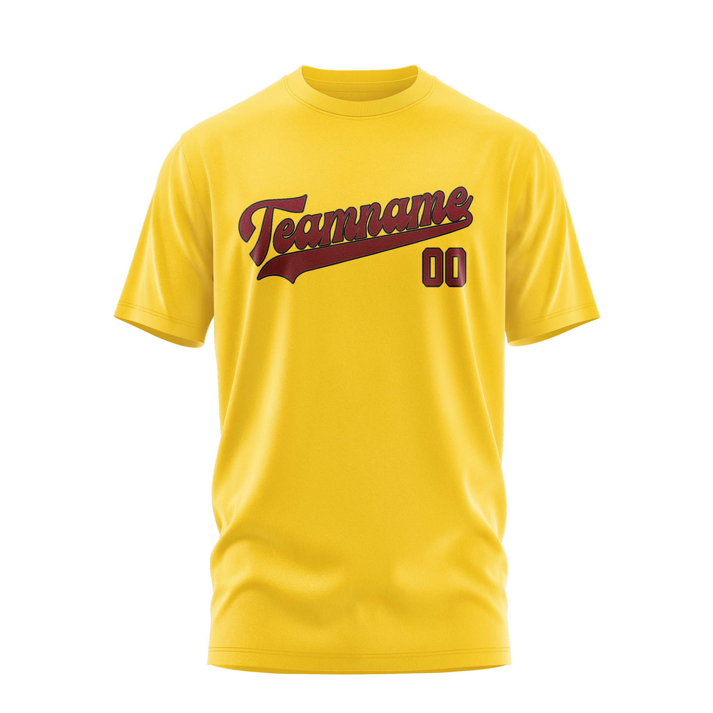 Custom Gold Crimson Red T-Shirt