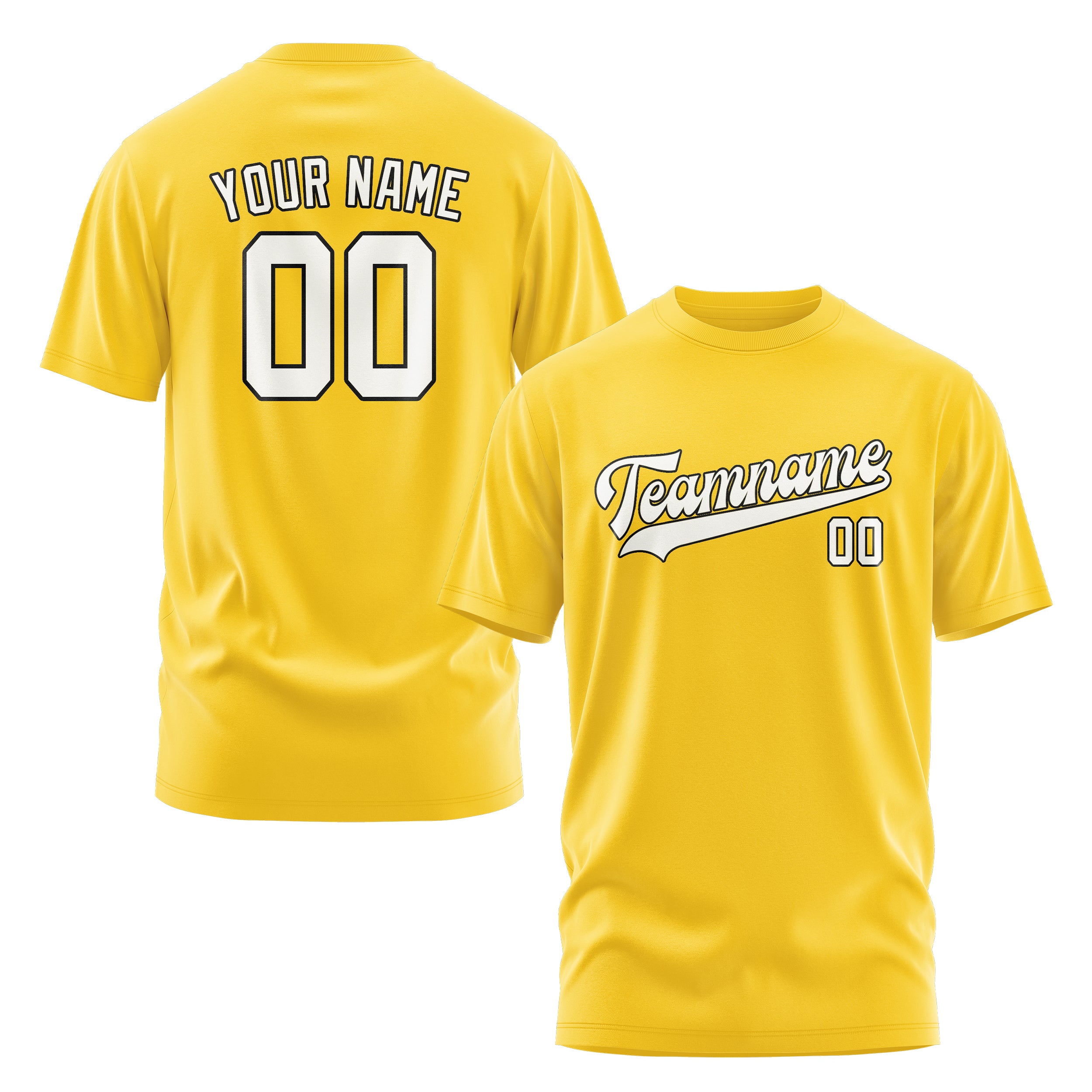 Custom Gold White T-Shirt
