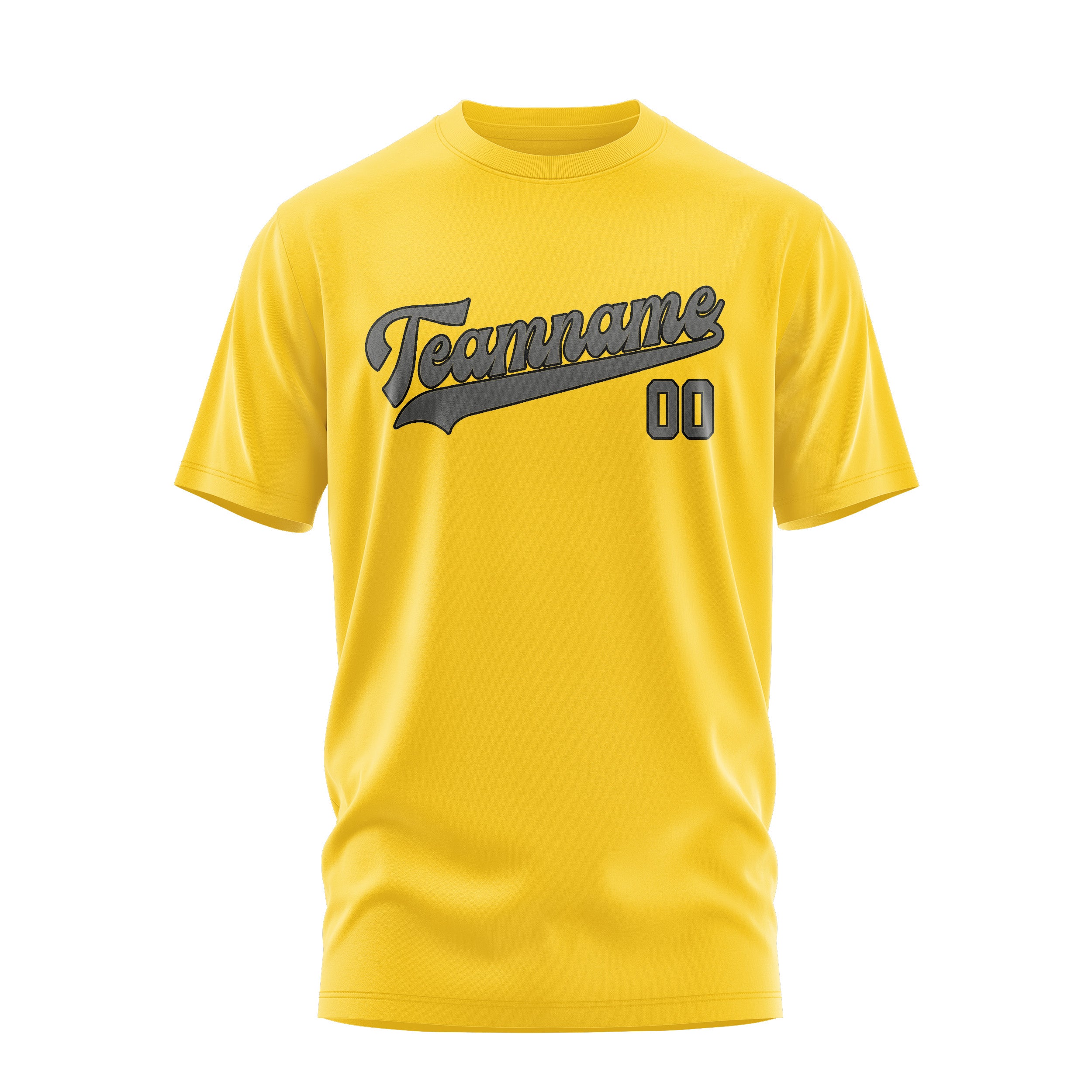 Custom Gold Dark Grey T-Shirt