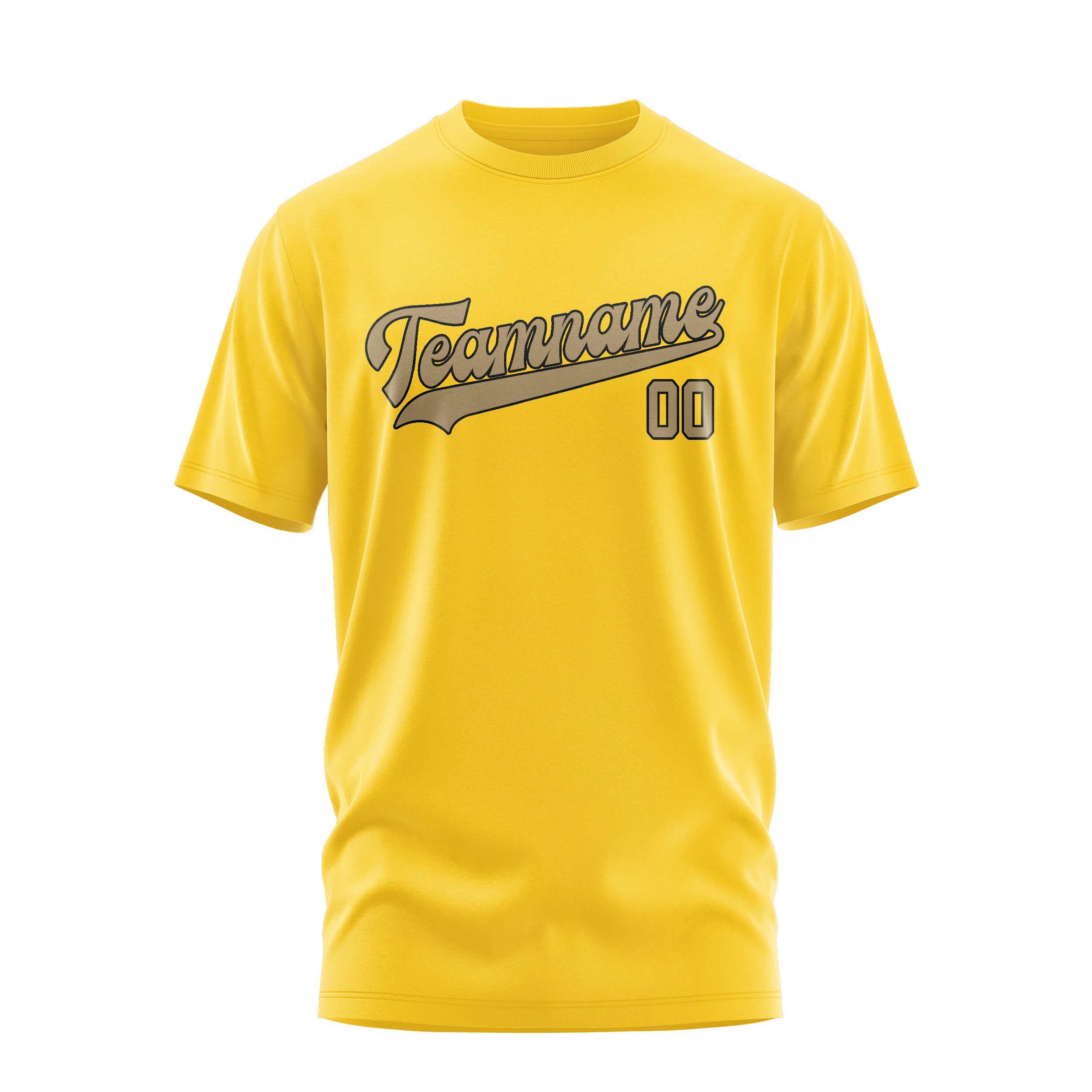 Custom Gold Light Khaki T-Shirt