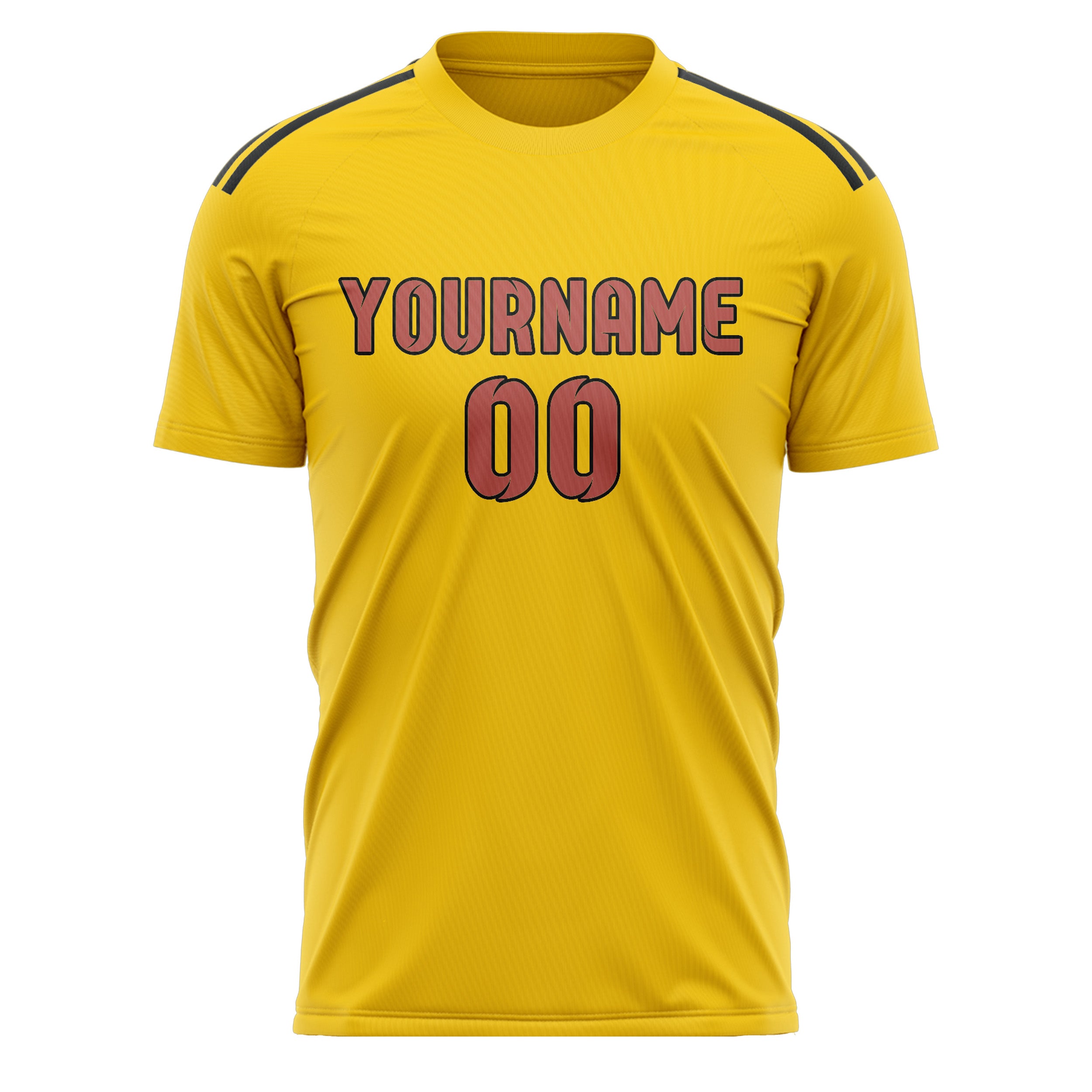 Custom Gold Copper Rose Soccer Jersey