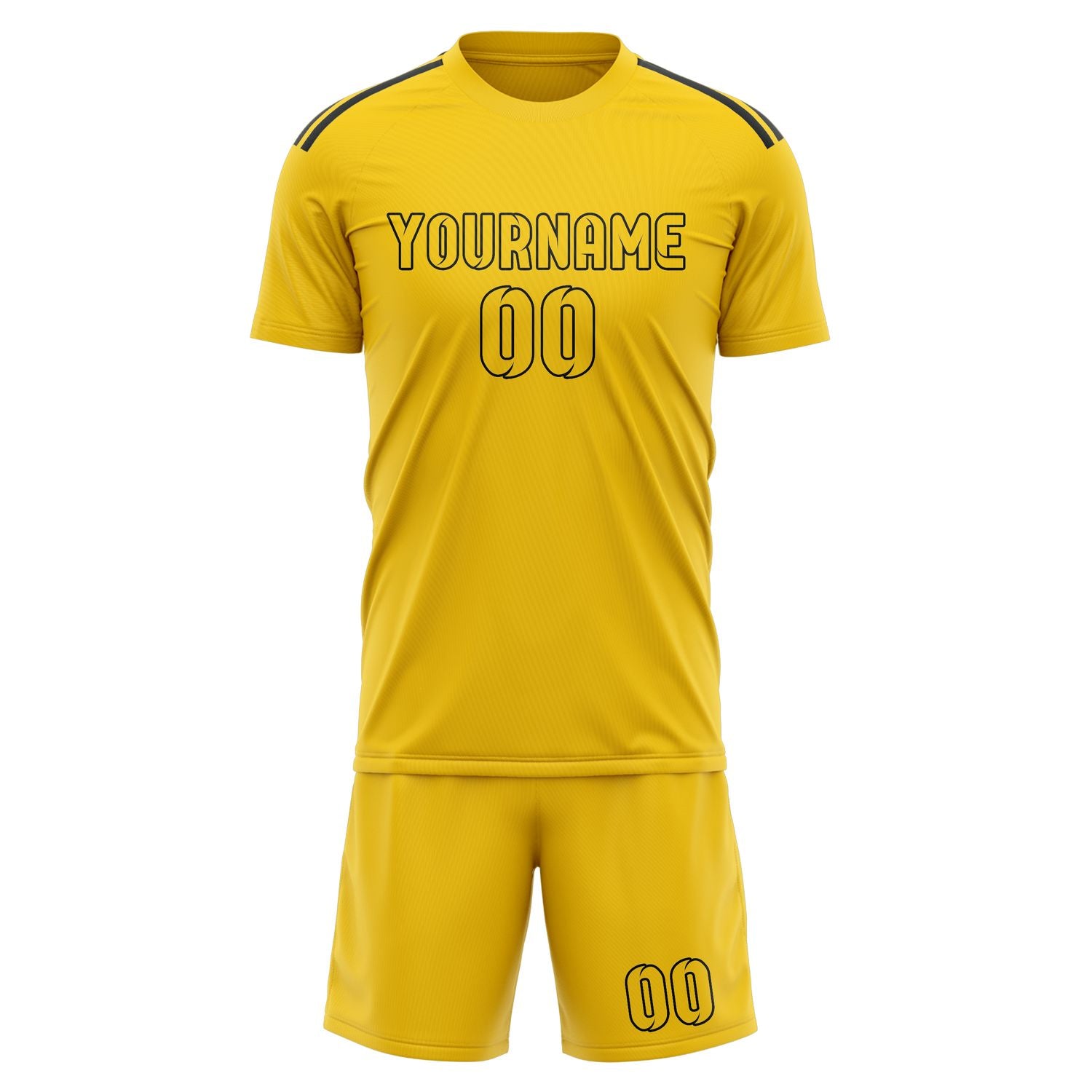 Custom Gold Gold Soccer Set