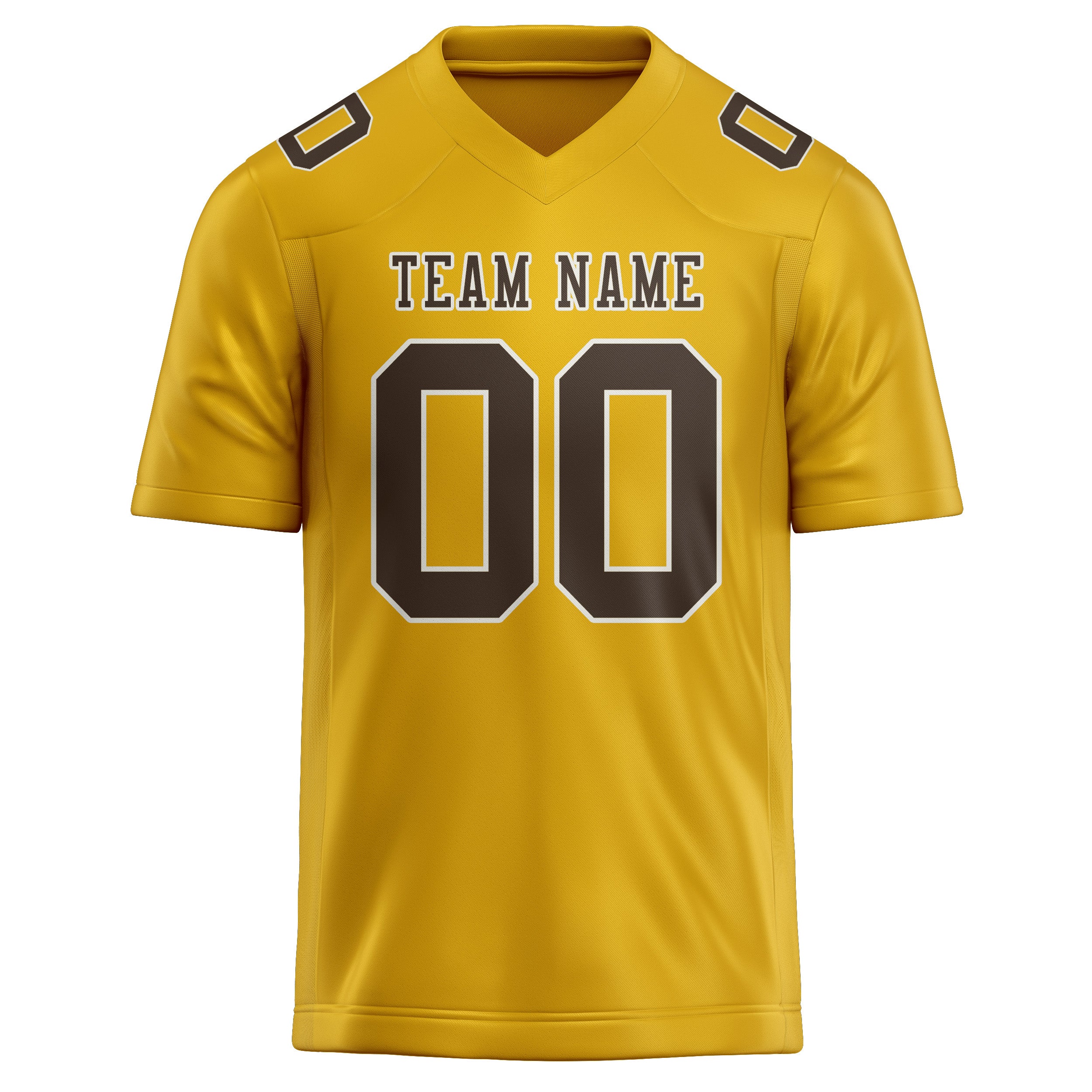 Custom Gold Brown Football Jersey