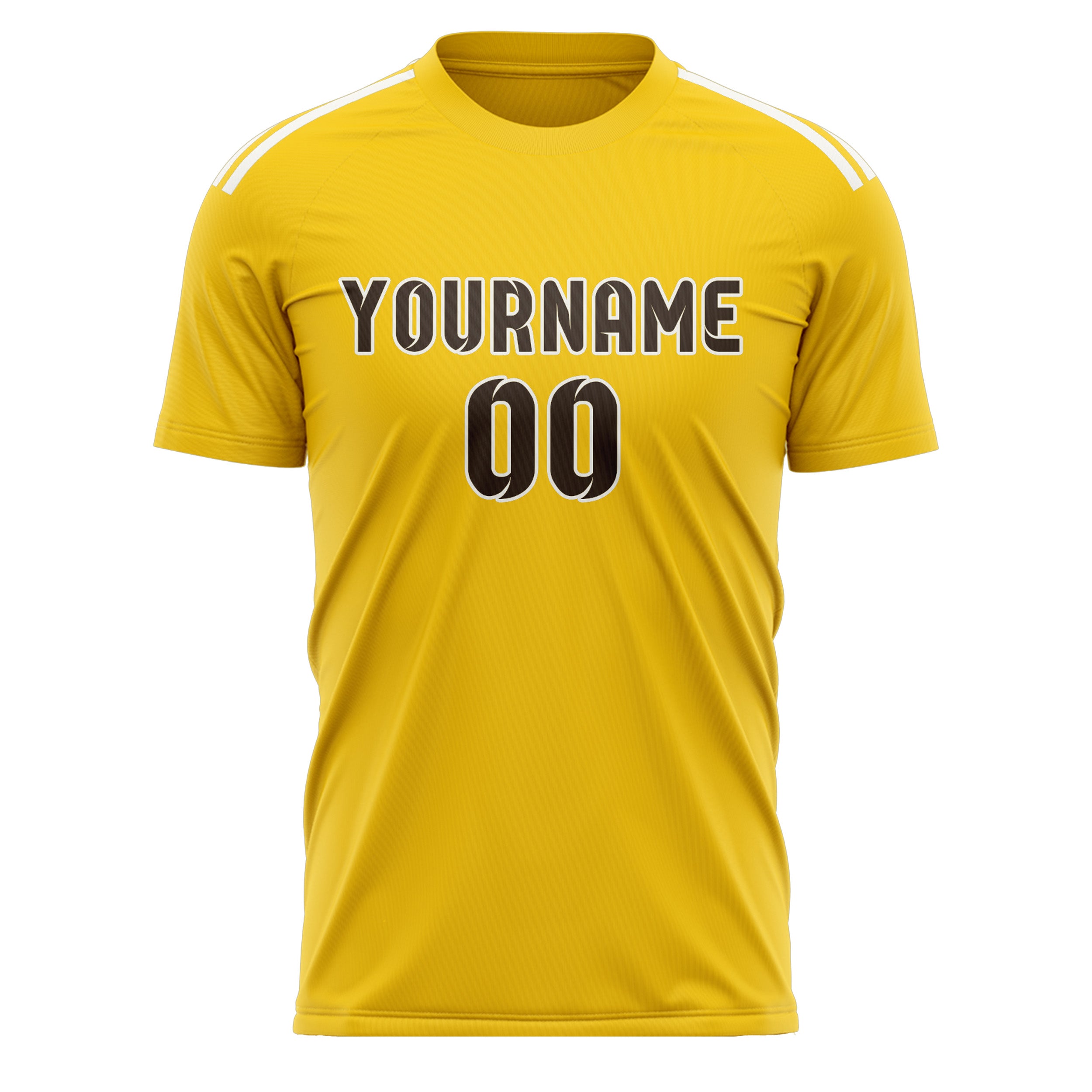 Custom Gold Brown Soccer Jersey