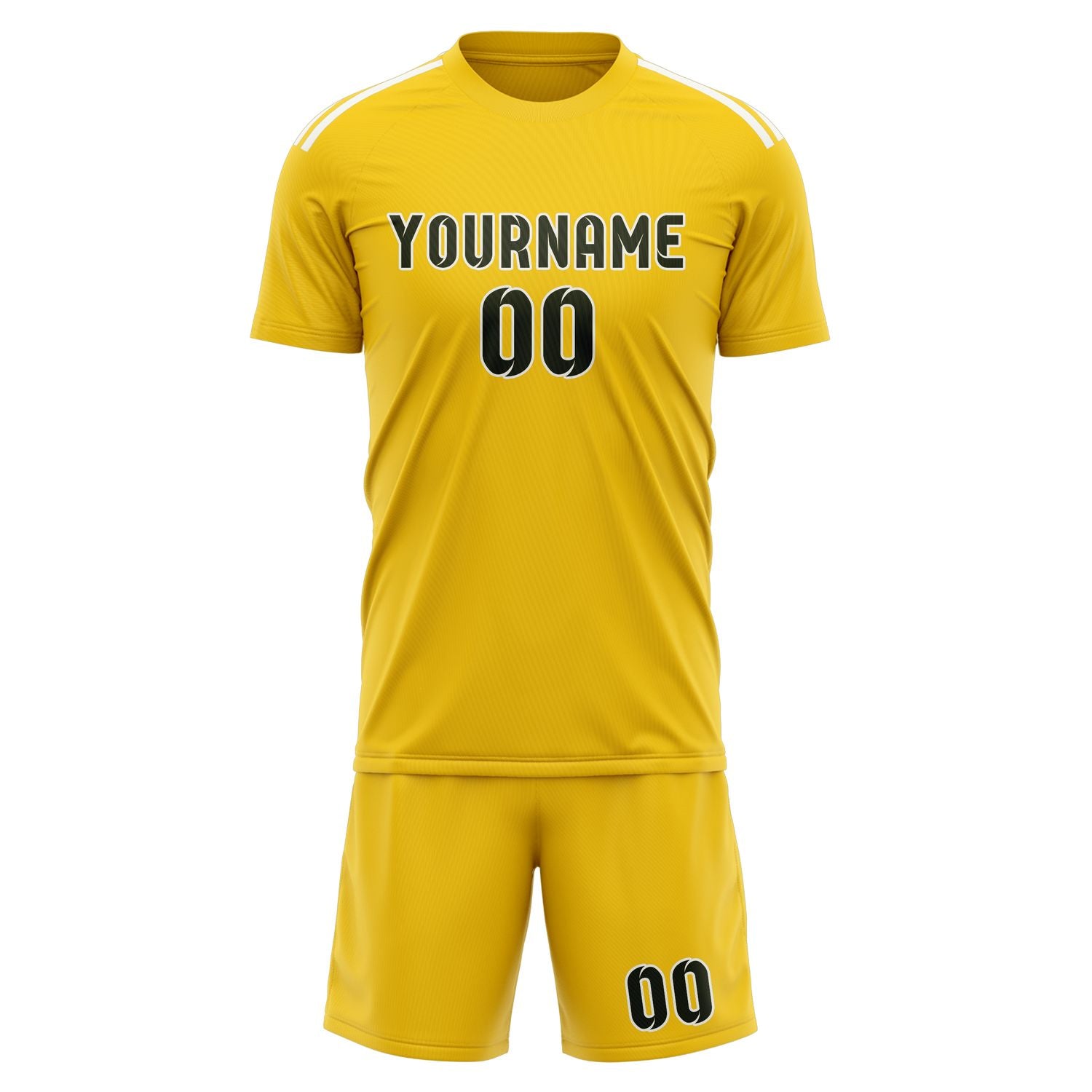 Custom Gold Olive Soccer Set