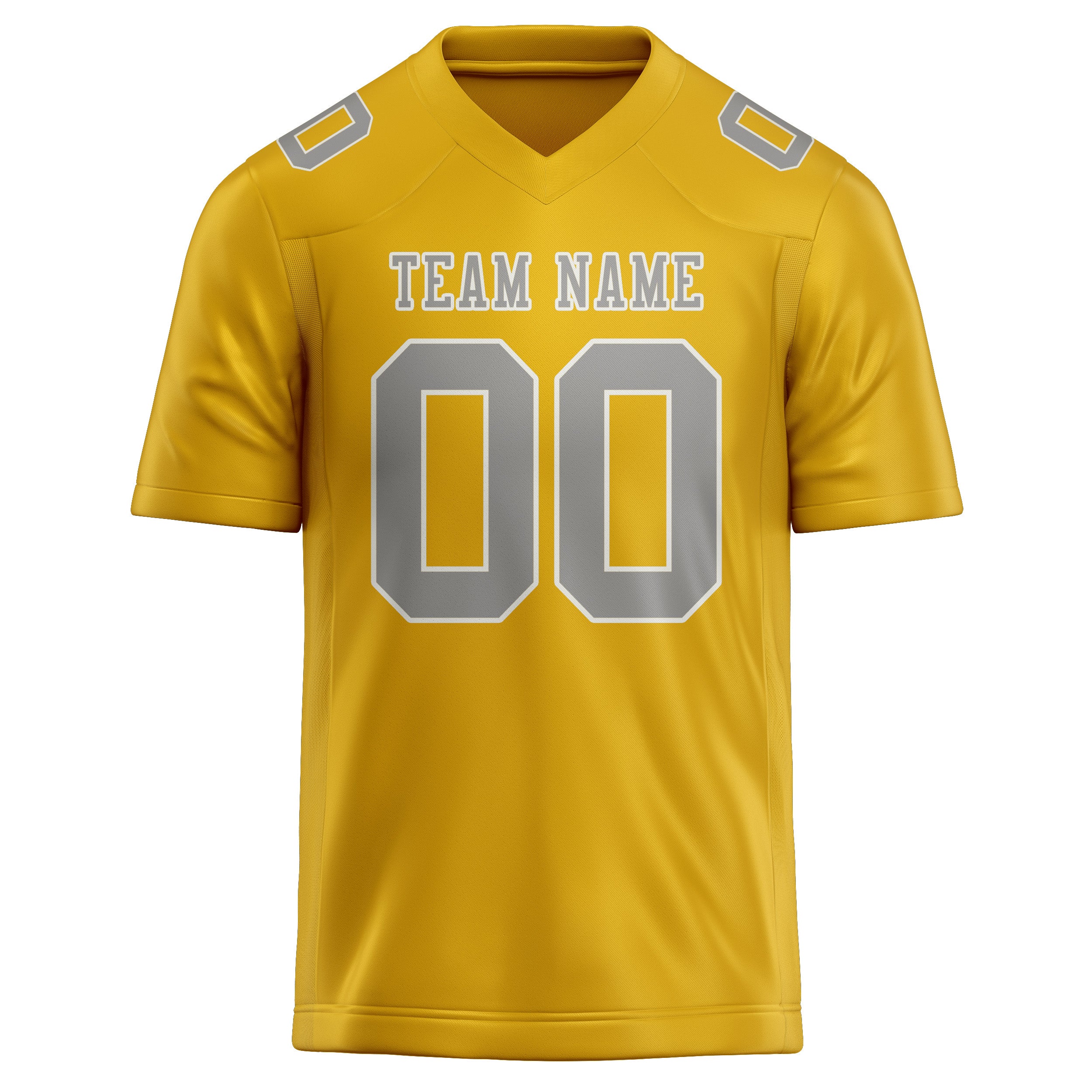 Custom Gold Gray Football Jersey