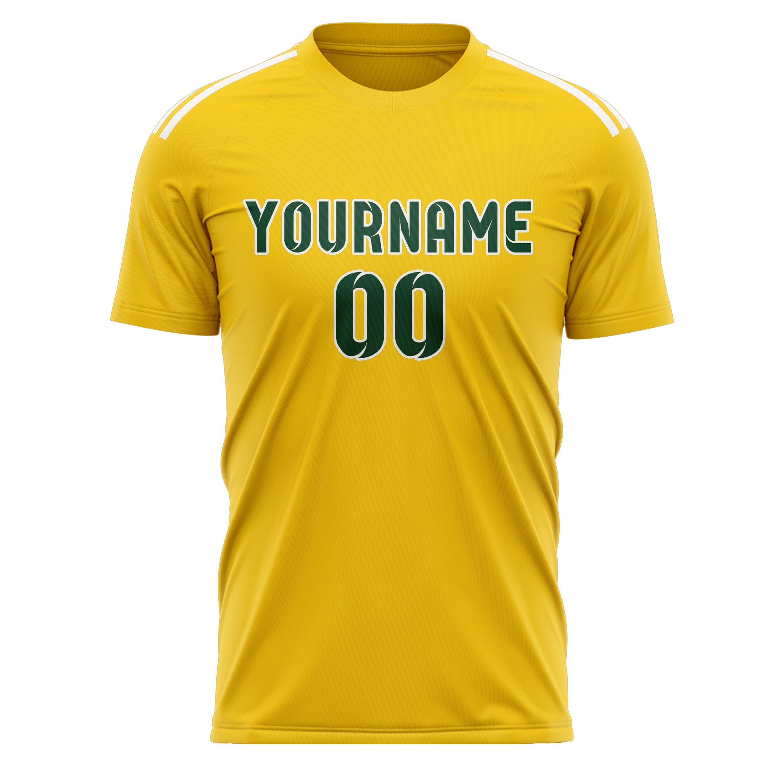 Custom Gold Green Soccer Jersey