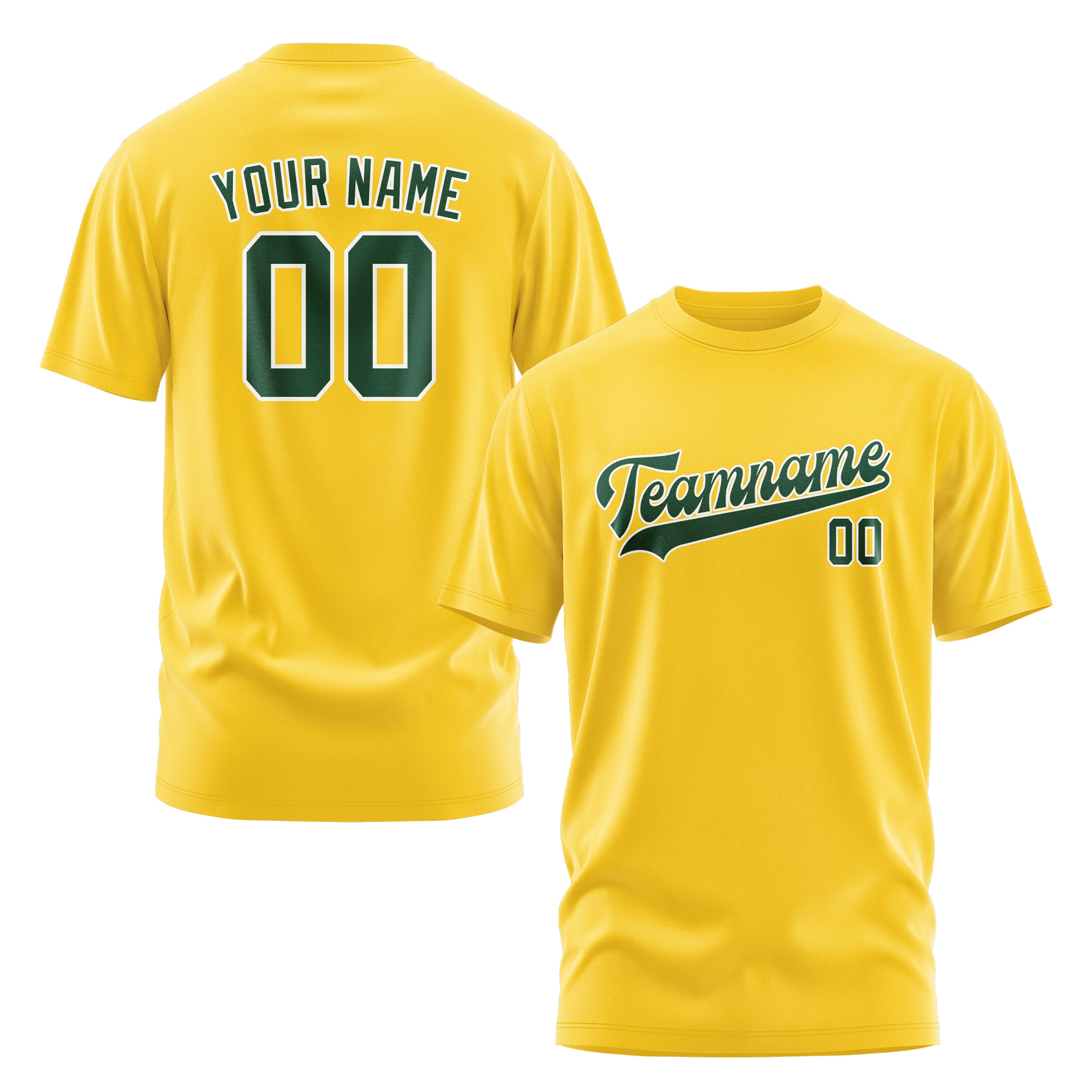 Custom Gold Green T-Shirt