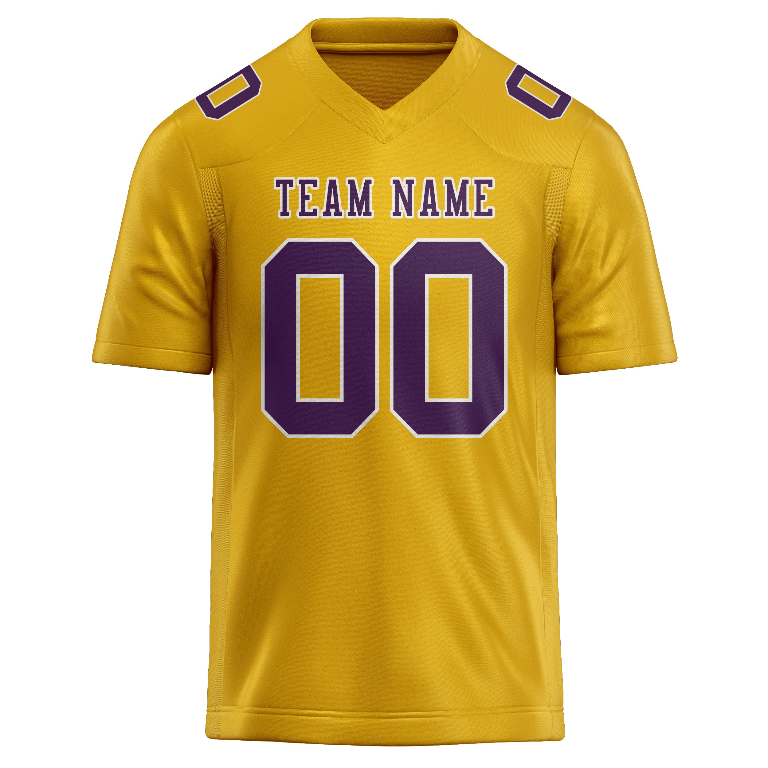 Custom Gold Purple Football Jersey