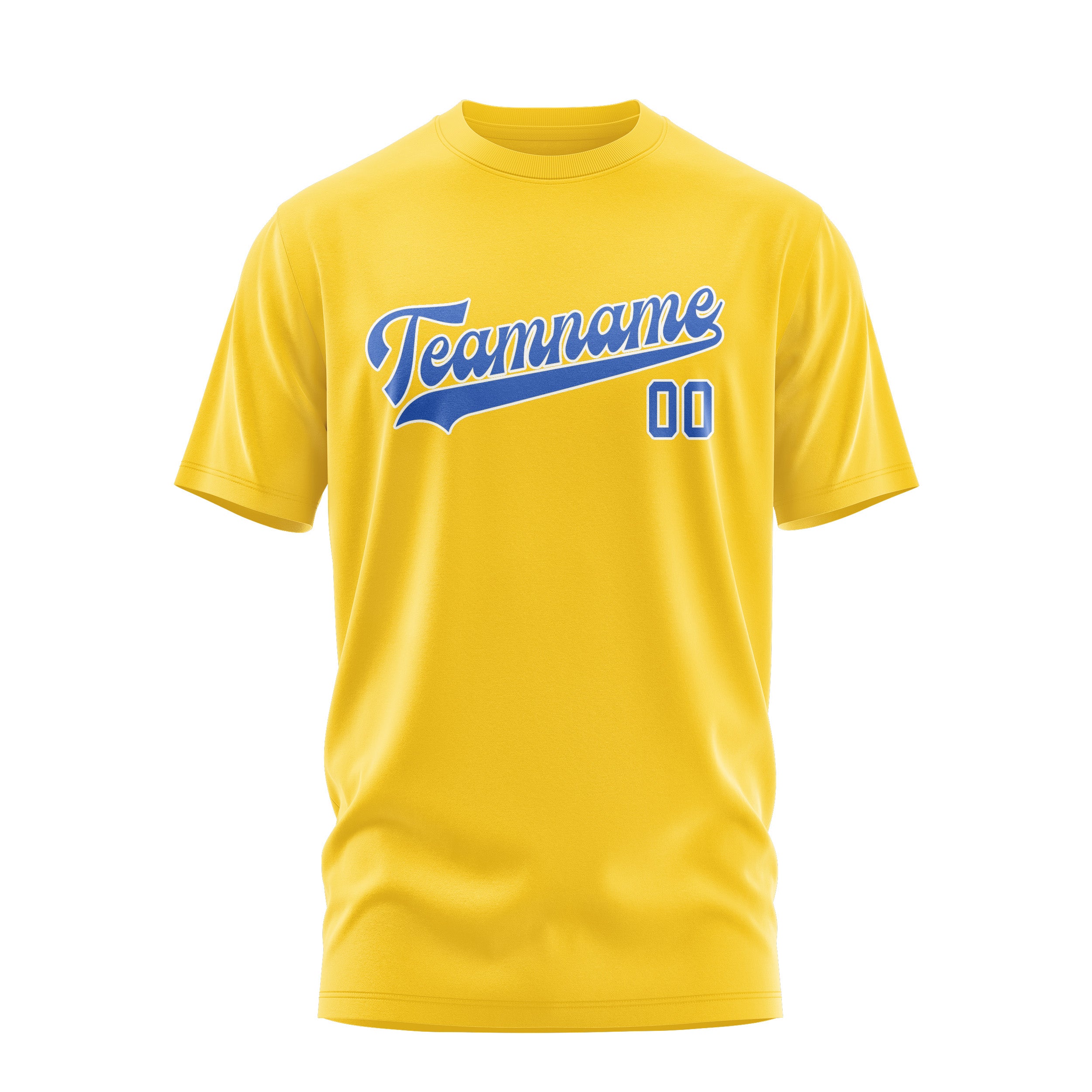 Custom Gold Sky Blue T-Shirt