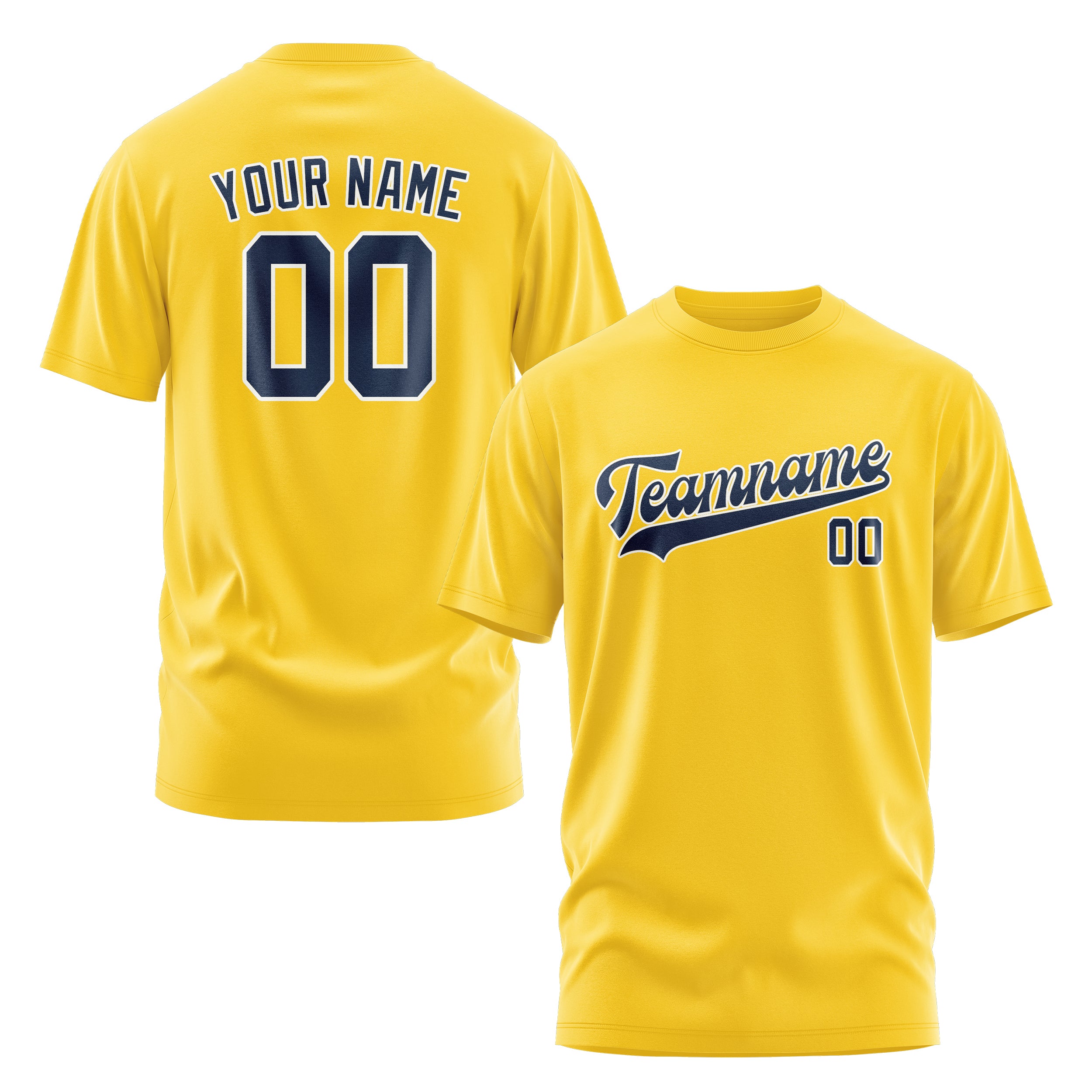 Custom Gold Blue T-Shirt