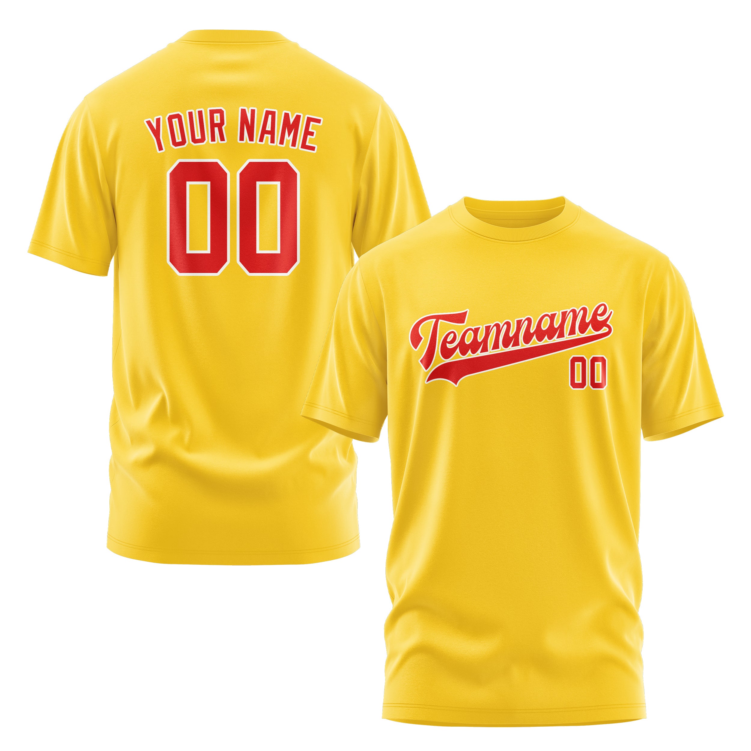Custom Gold Orange Red T-Shirt