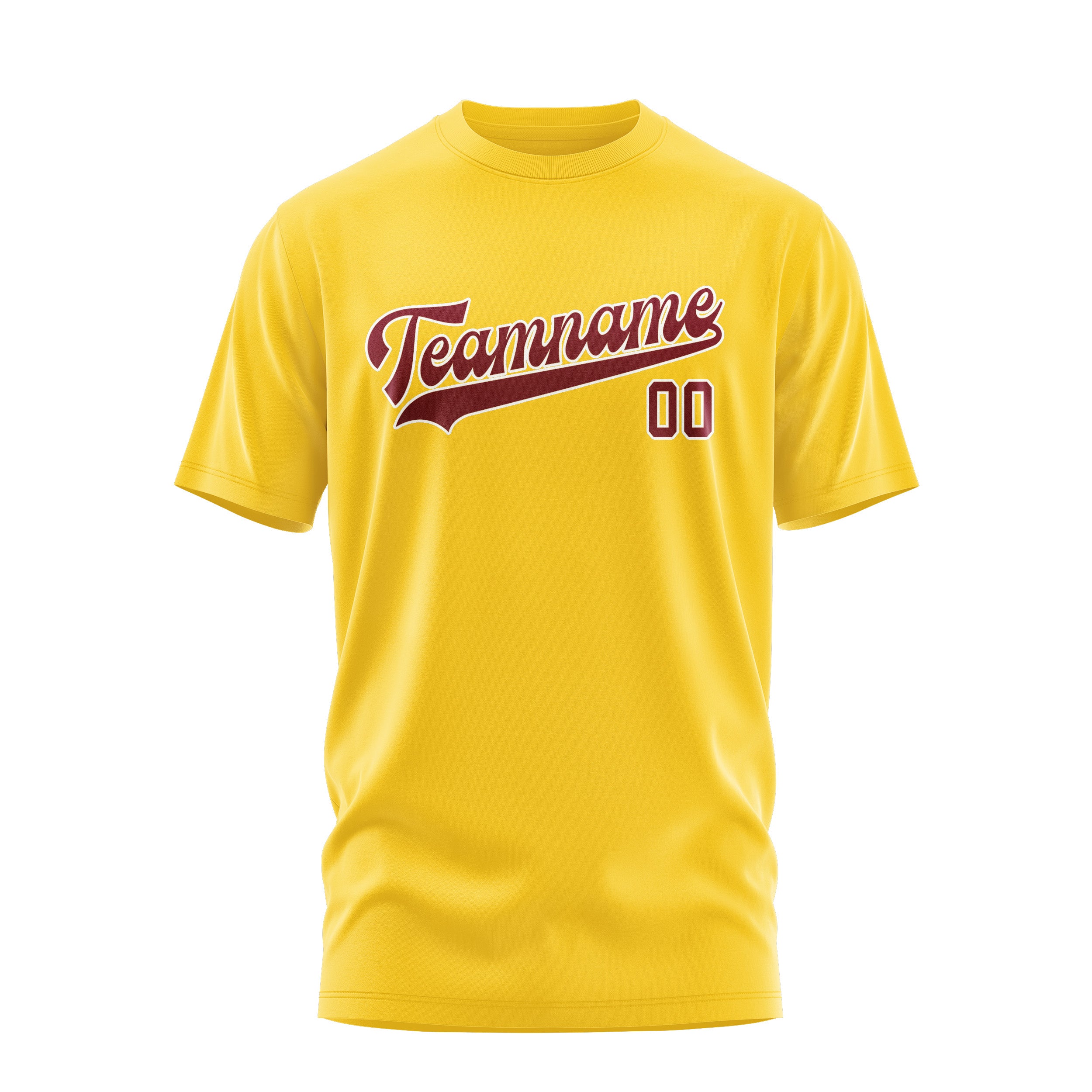 Custom Gold Crimson Red T-Shirt