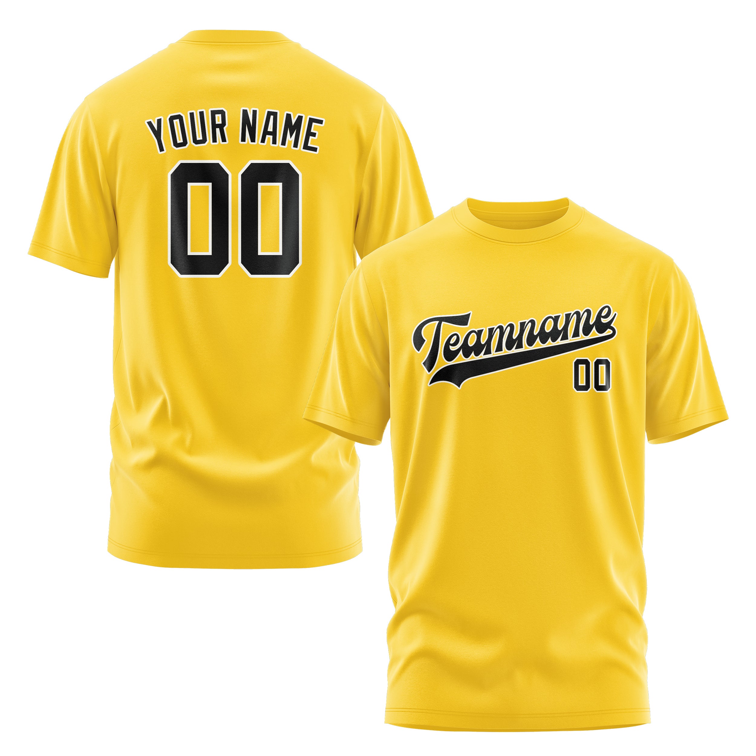 Custom Gold Black T-Shirt