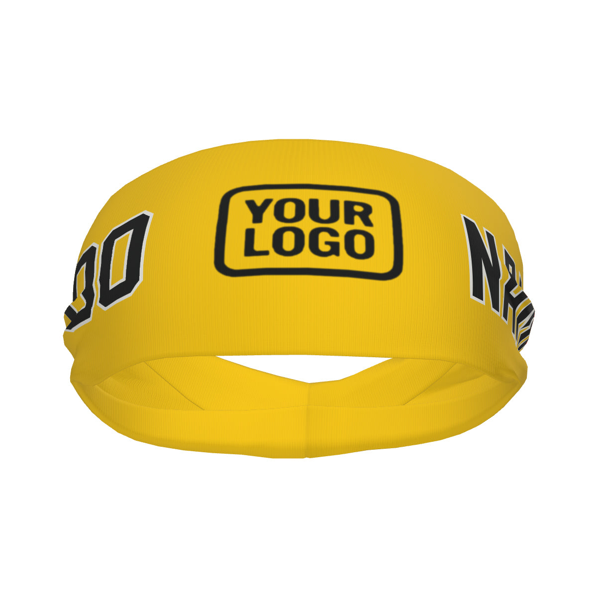 Custom Gold Black Sports headband