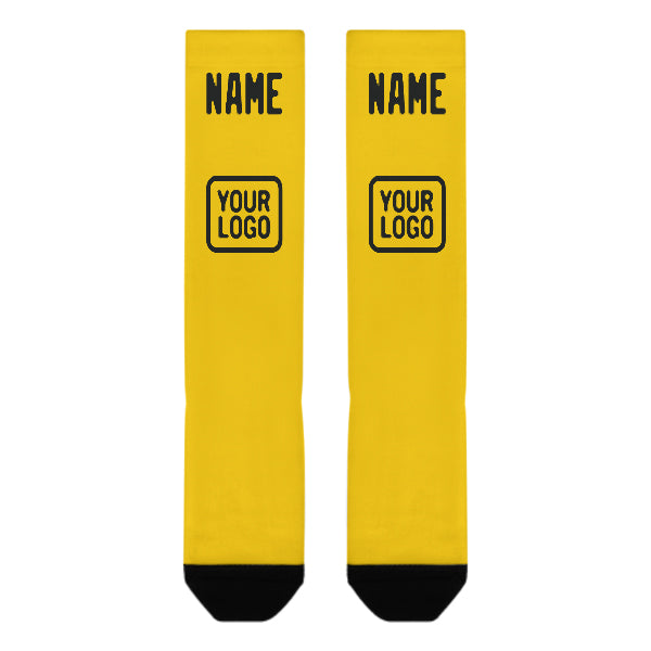 Custom Gold Black Knee-High Sock