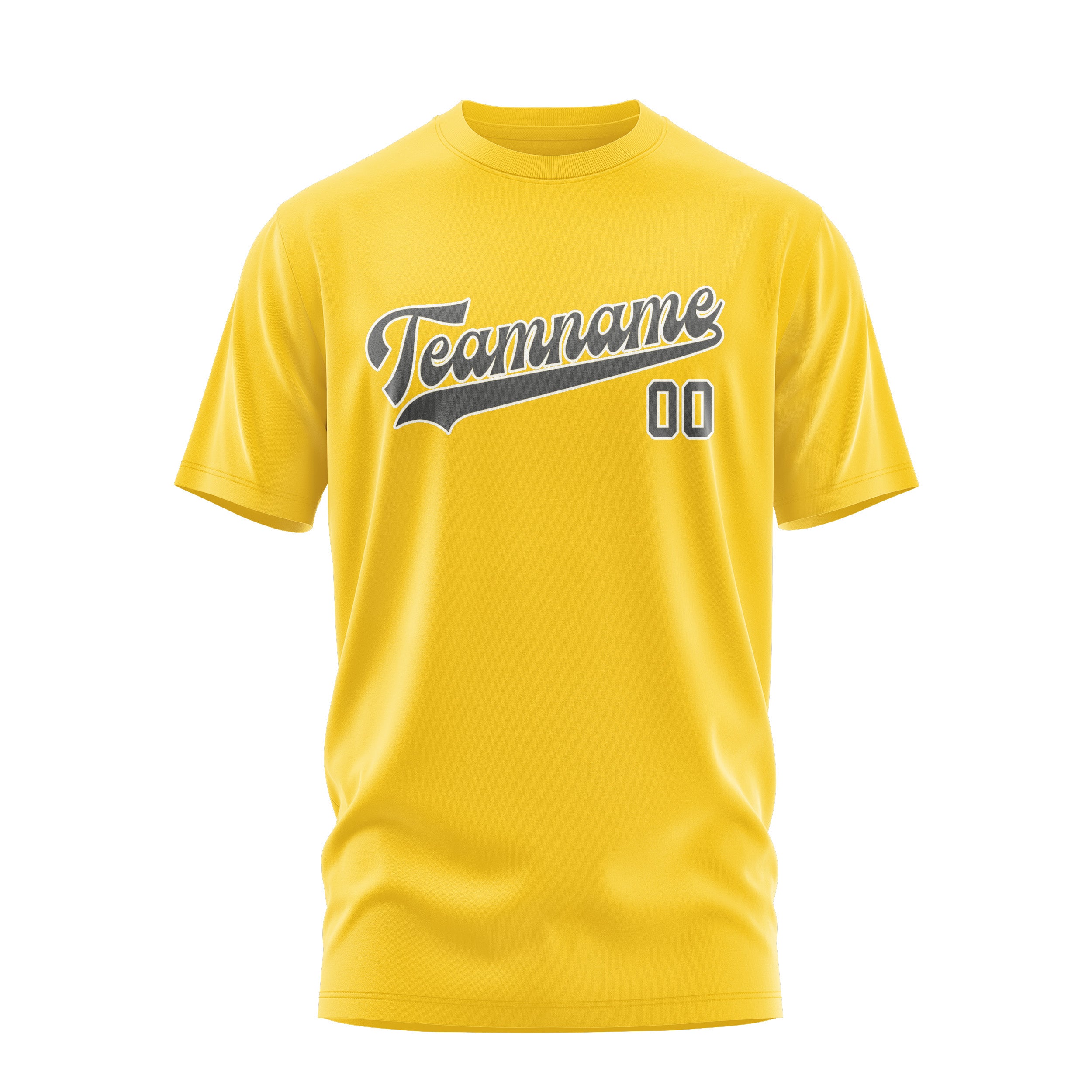 Custom Gold Dark Grey T-Shirt