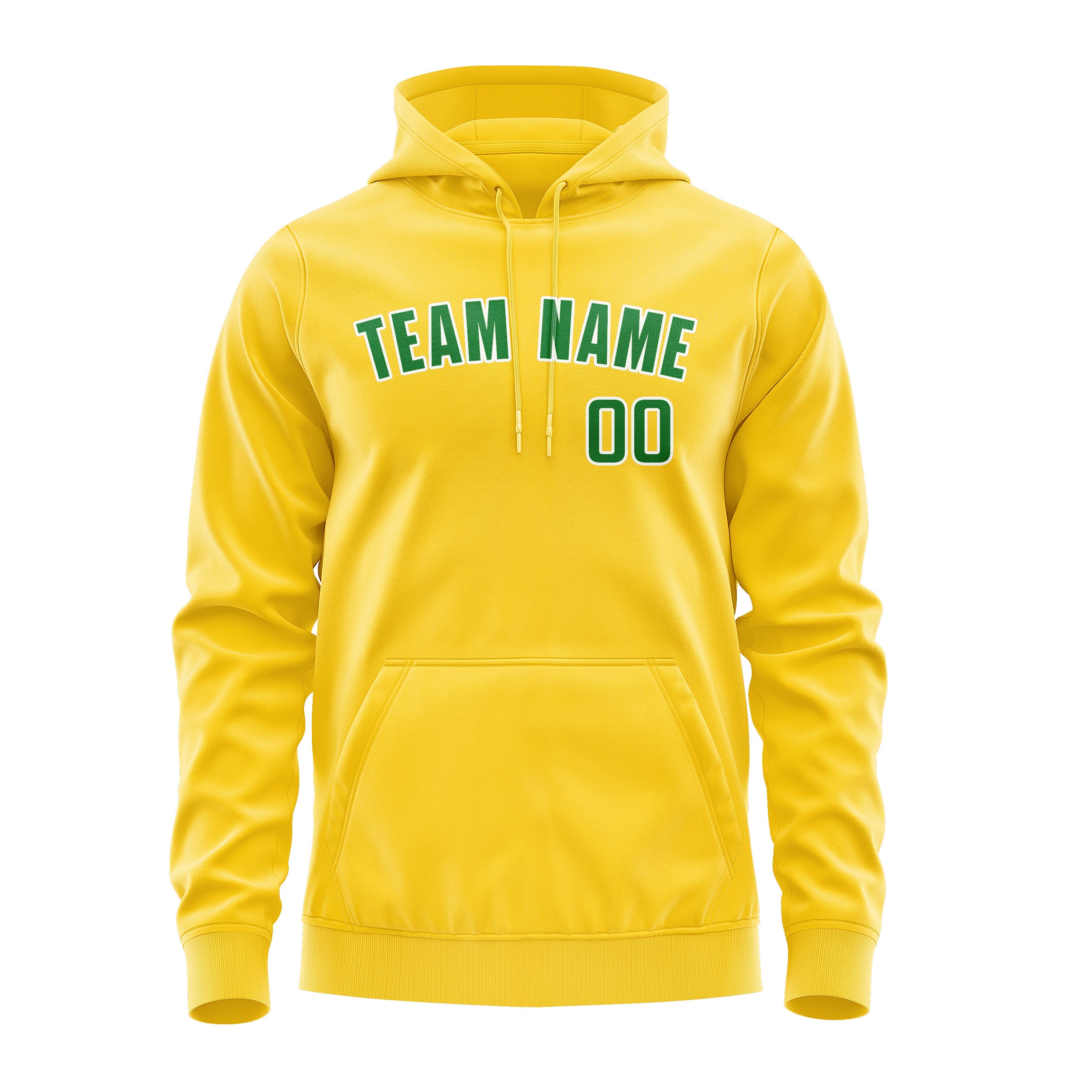 Custom Gold Emerald Green Hoodie