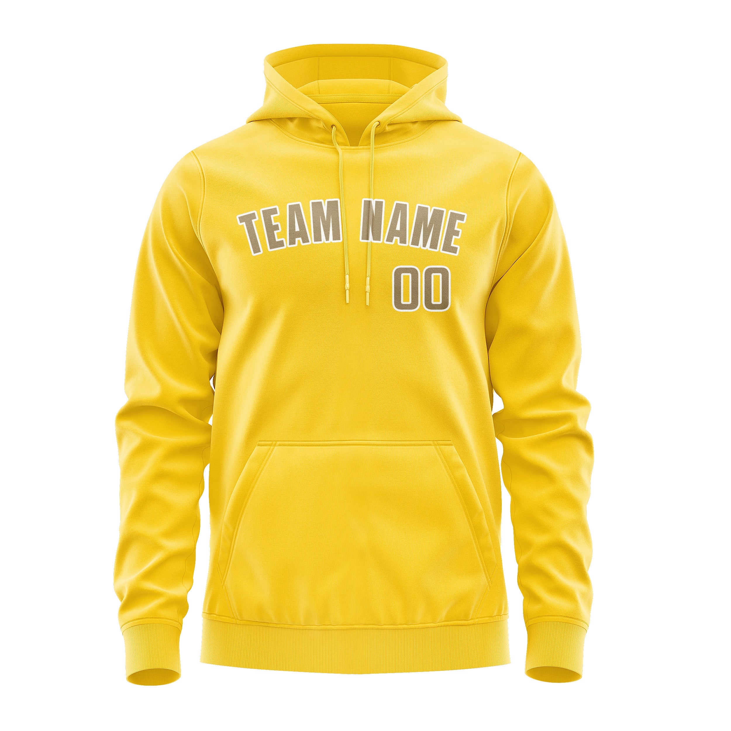 Custom Gold Light Khaki Hoodie