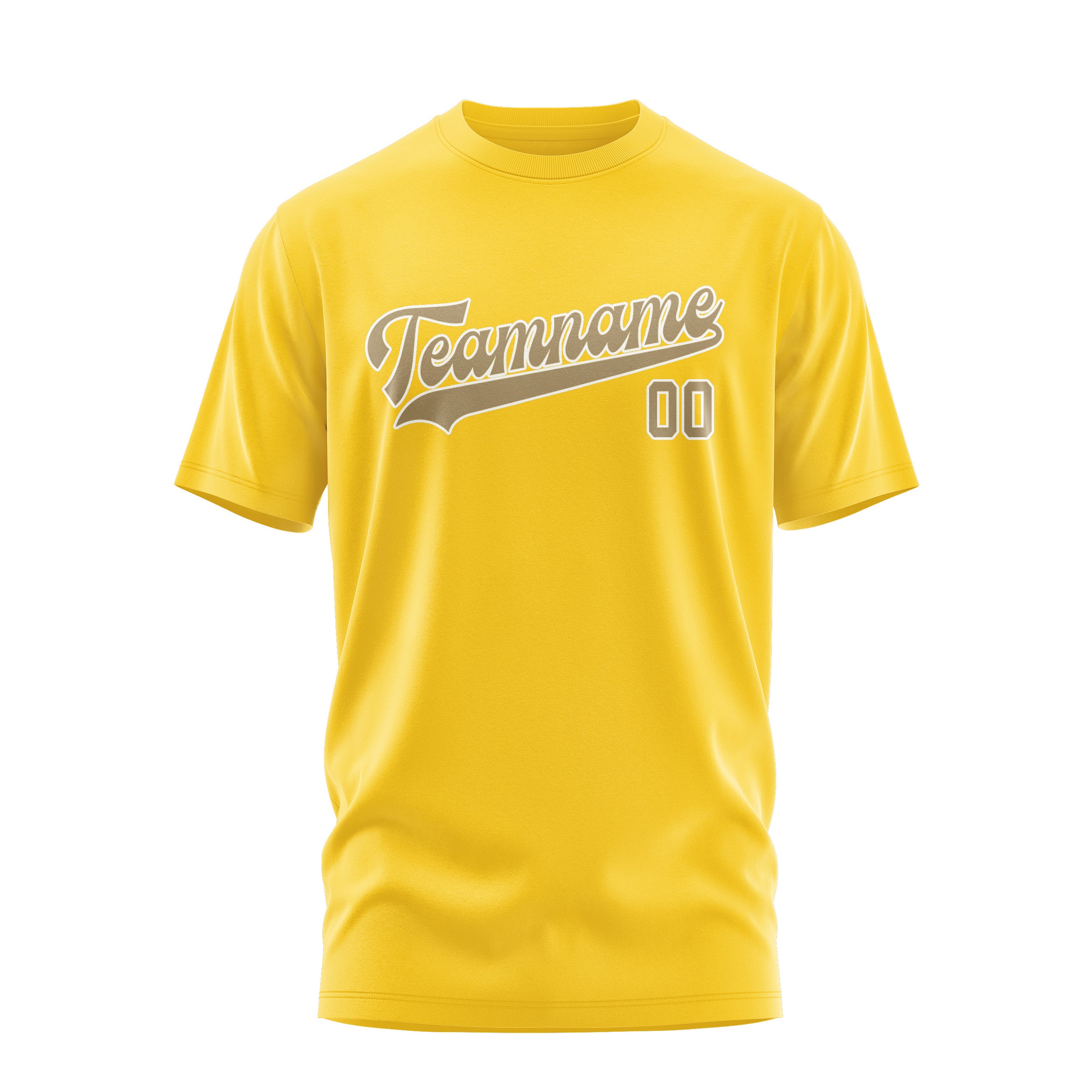 Custom Gold Light Khaki T-Shirt