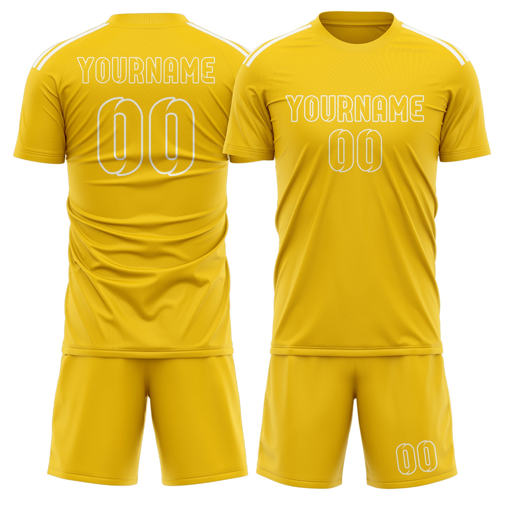 Custom Gold Gold Soccer Set