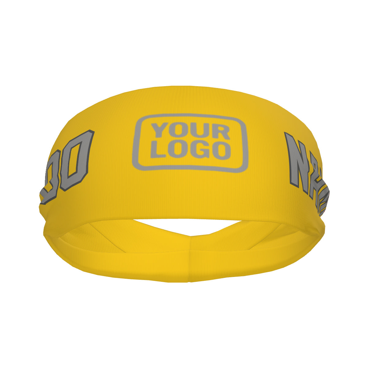 Custom Gold Gray Sports headband