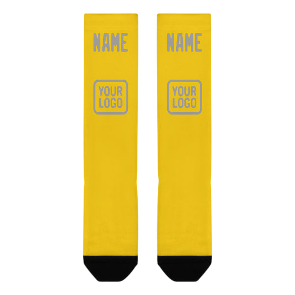 Custom Gold Gray Knee-High Sock